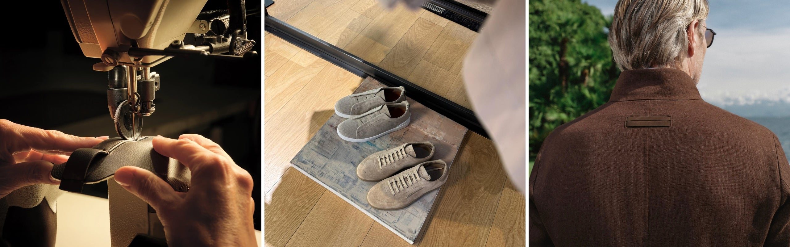 Zegna: sartorialità italiana, sneakers Triple Stitch e 232, retro capospalla camoscio. Abbigliamento uomo lusso | Setaccio