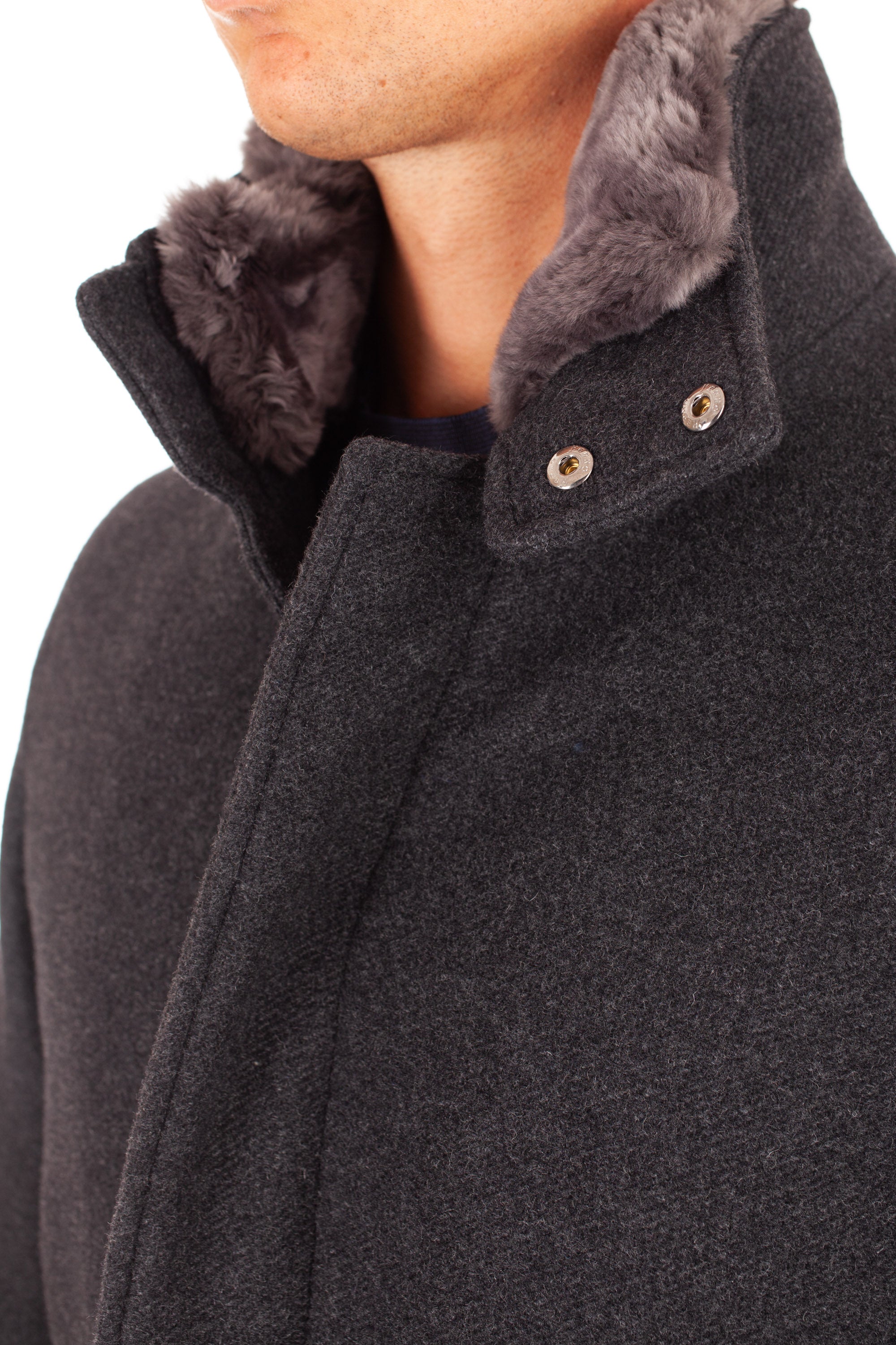 Herno Cappotto in lana imbottito in thermore e collo in castoro CA0071U NEW-2 9480