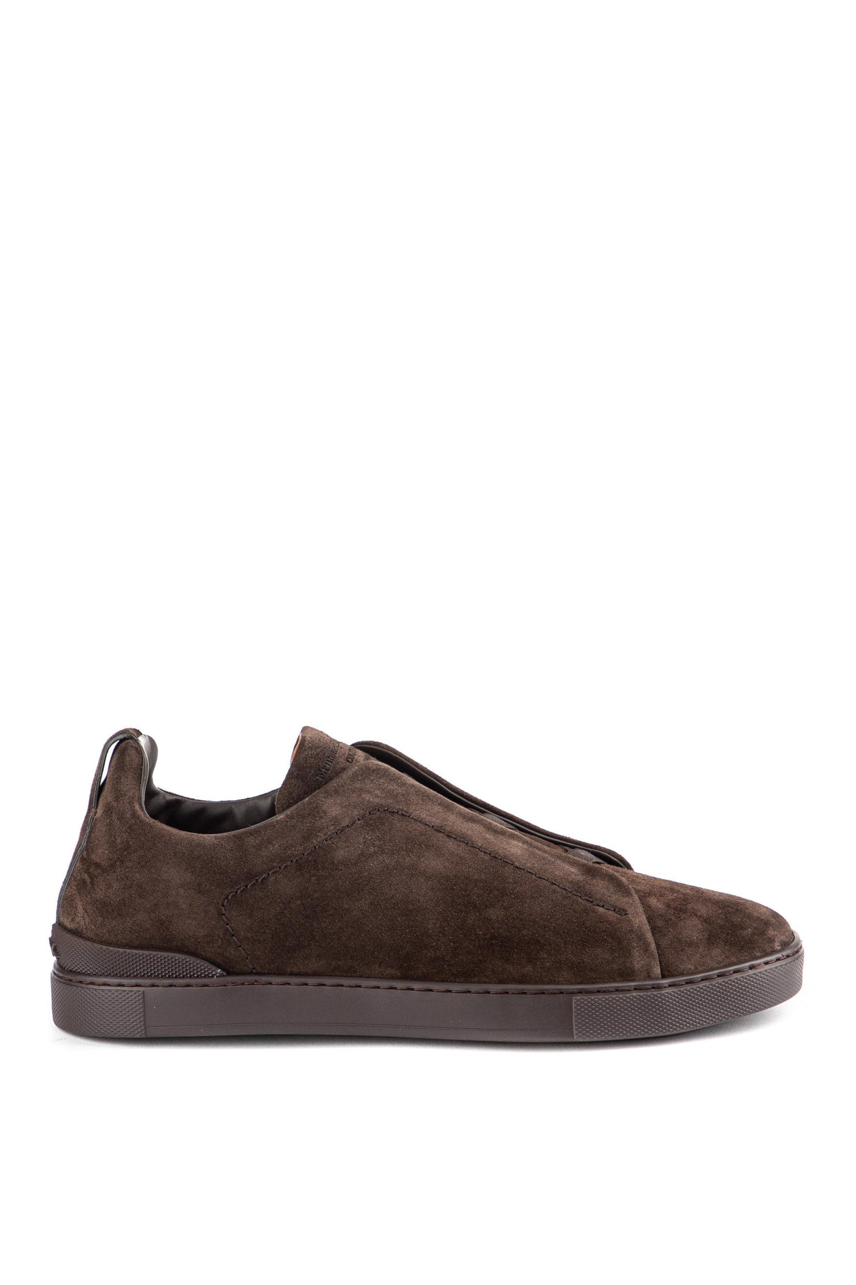 Zegna Sneaker Triple Stitch in camoscio supersoft LHSOY A4667X TDM