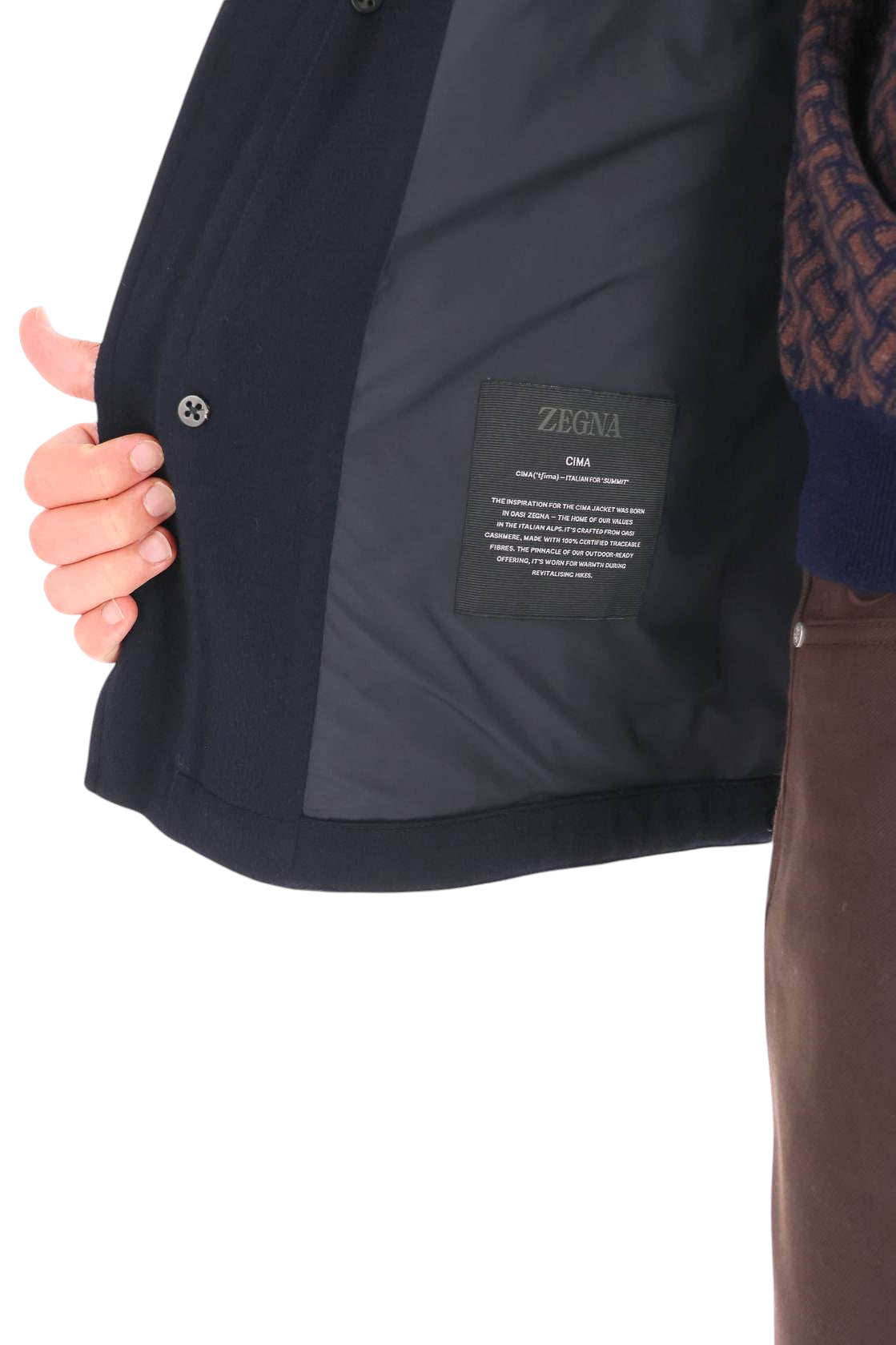 Zegna Giubbotto "Cima" in Oasi Cashmere Elements anti acqua E7T42 7210 531