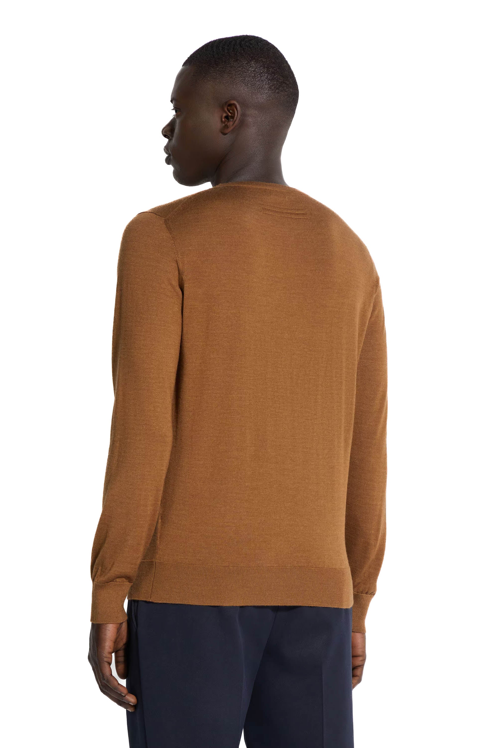 Zegna Maglia girocollo in cashmere-seta E8J00 110 N95