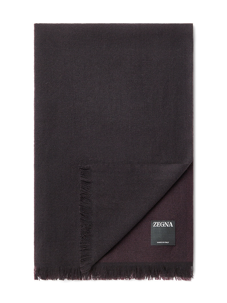 Sciarpa bicolor in lana-cashmere-seta