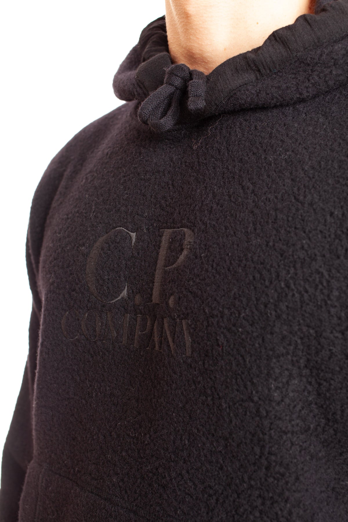 CP Company Felpa orsetto in lana con cappuccio e logo tono su tono CMSS321A 006619G/2 999