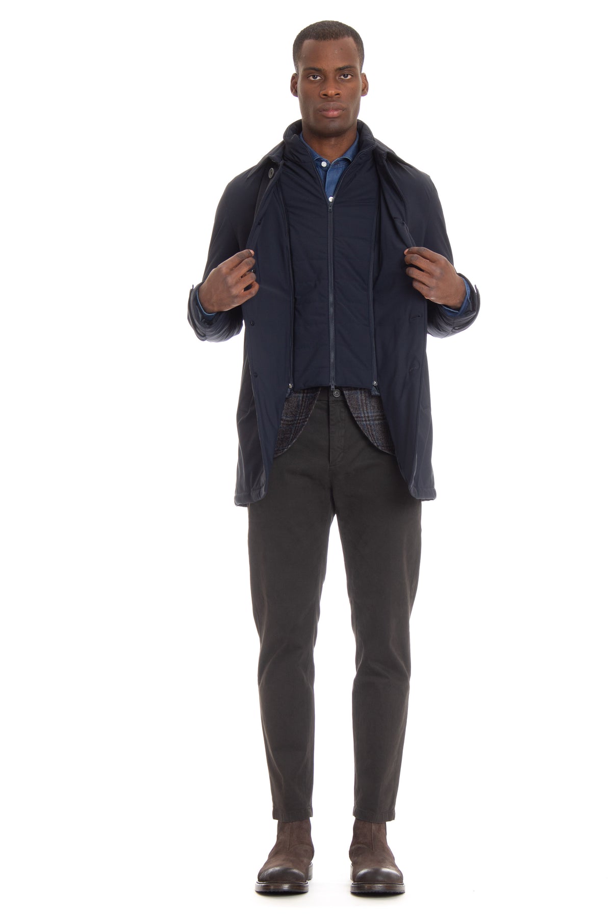 Herno Cappotto in nylon stretch linea Sub Zero PI0667U-12346S 9200