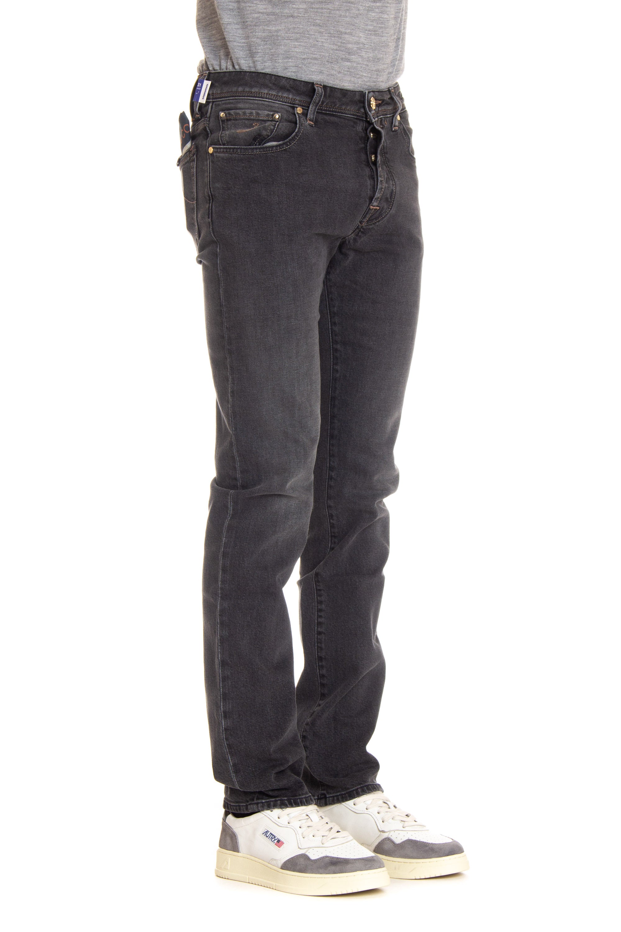 Jeans grigio in cotone etichetta kilim Bard fit
