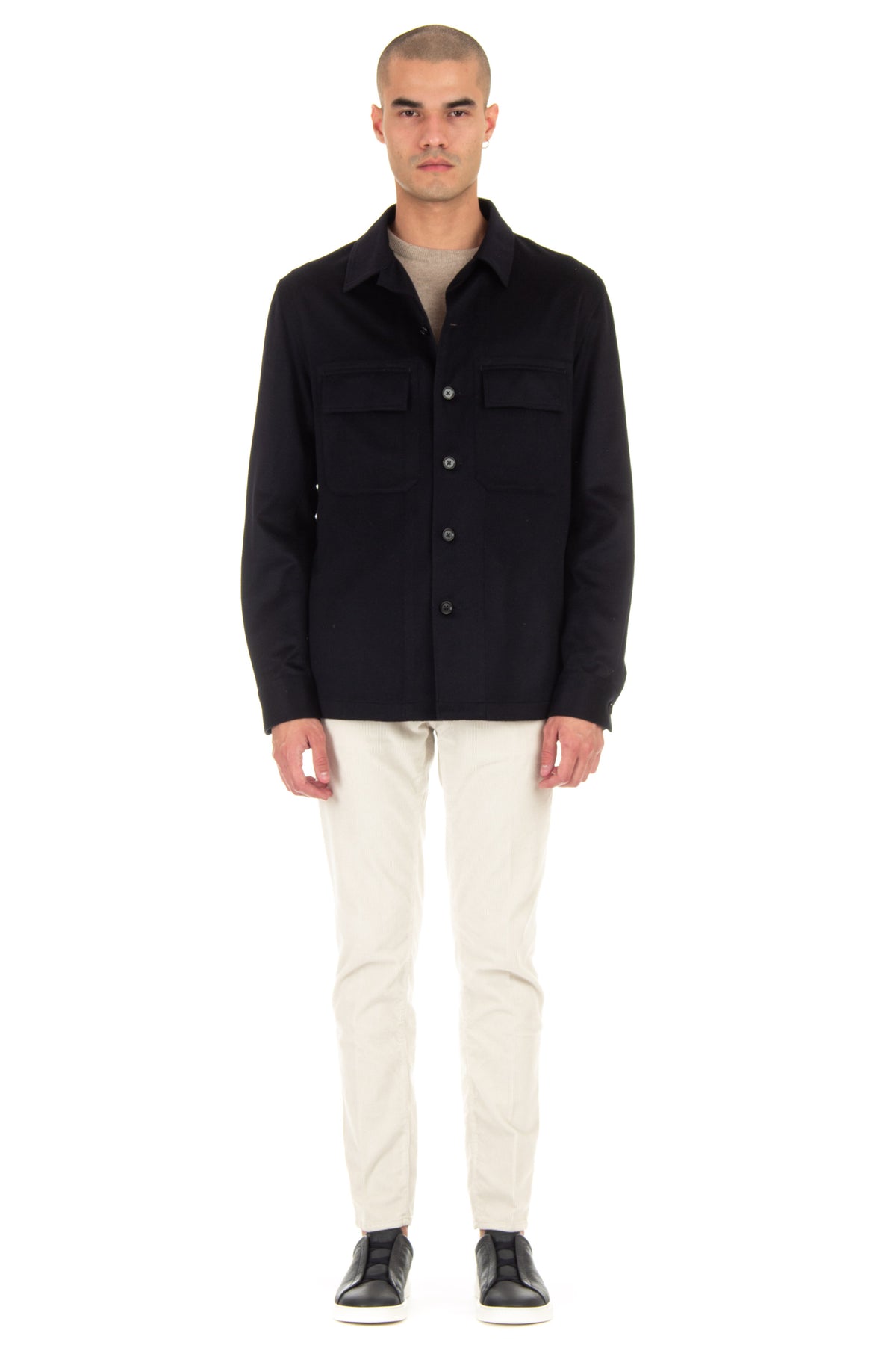 Zegna Overshirt Alba in Oasi cashmere E8V46 SOT6 923
