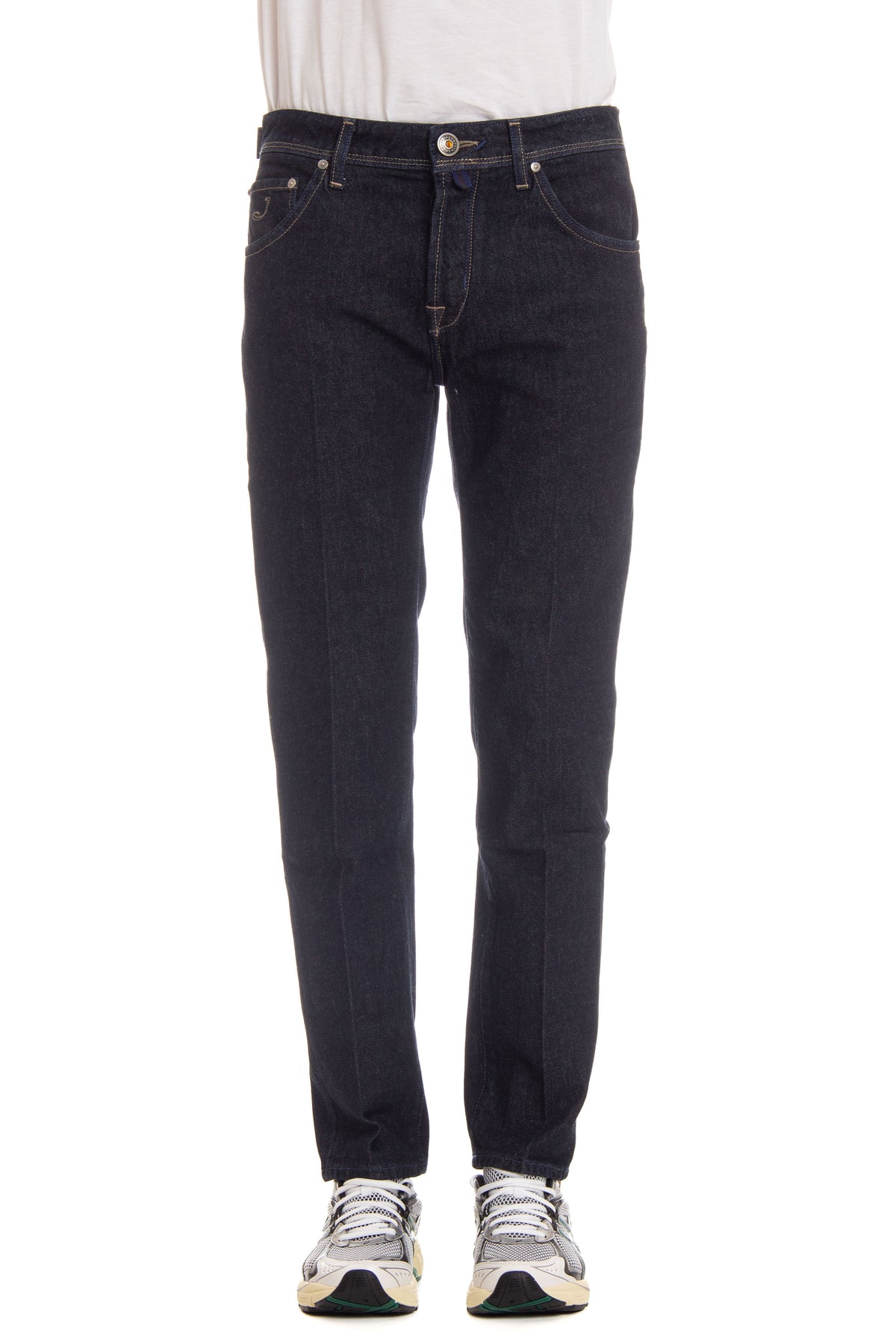 Jacob Cohen Jeans lavaggio scuro etichetta in cavallino e ambre modello Scott M15 39 S 3583 SCOTT 890D