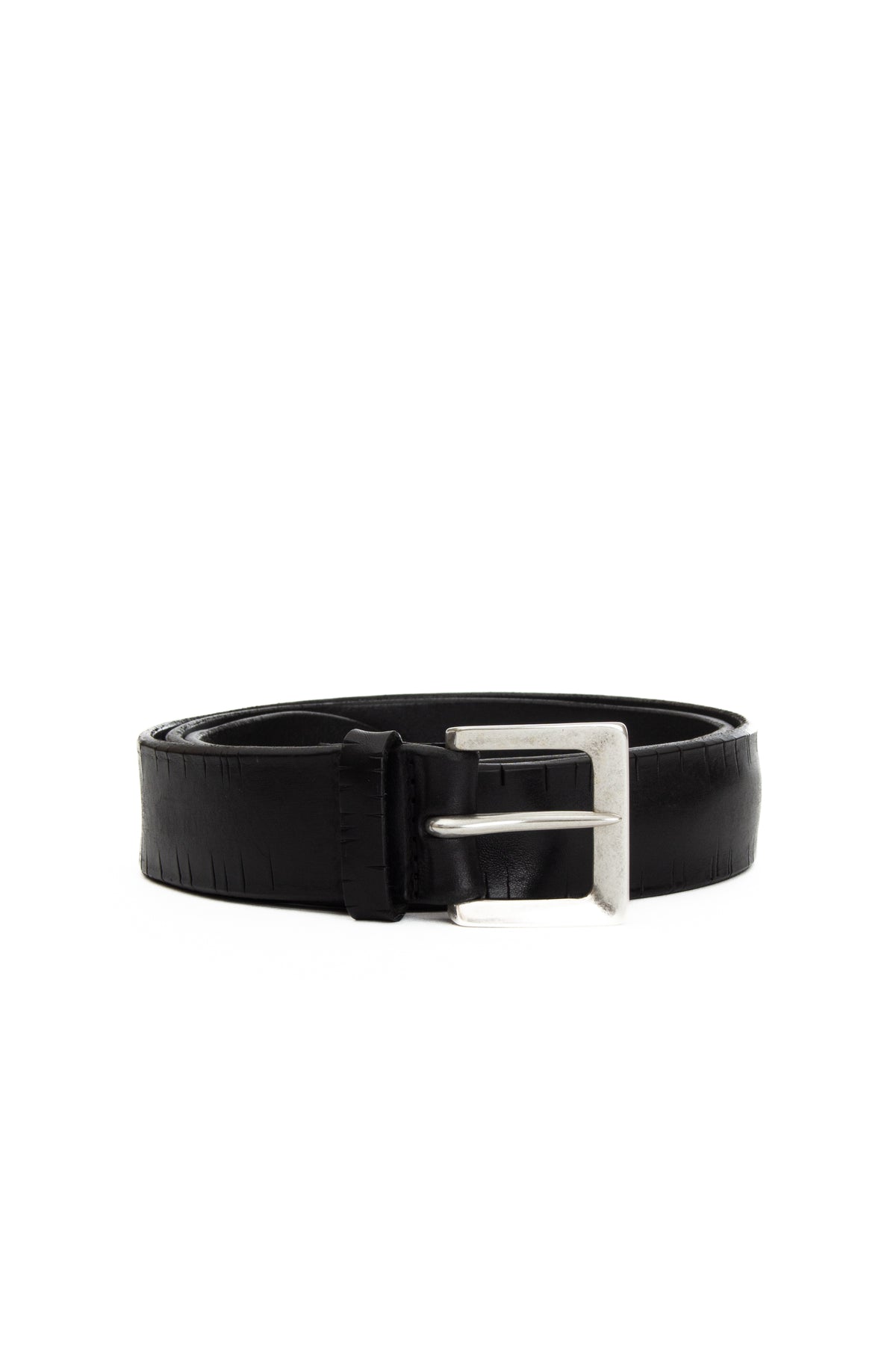 Orciani Cintura in cuoio con micro laserature U08251_BUS NERO