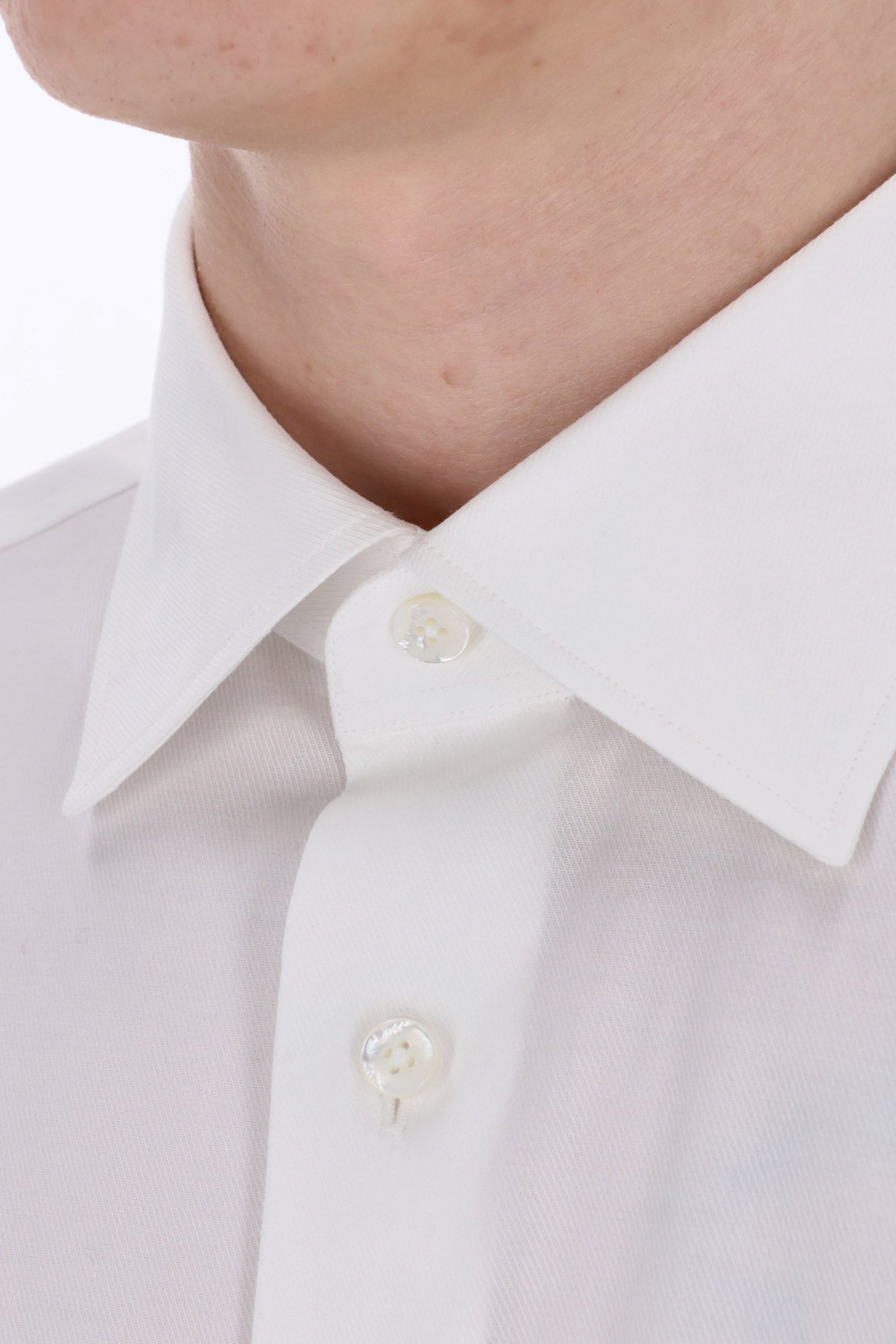Zegna Camicia in cotone diagonale Trofeo 801341A8 9MS0JI 005