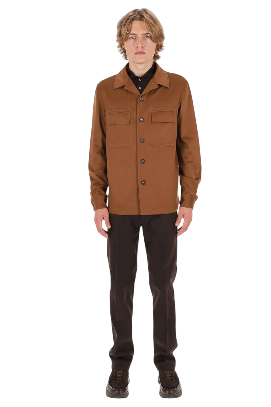 Zegna Overshirt Alba in Oasi cashmere E8V46 SOT6/2 092