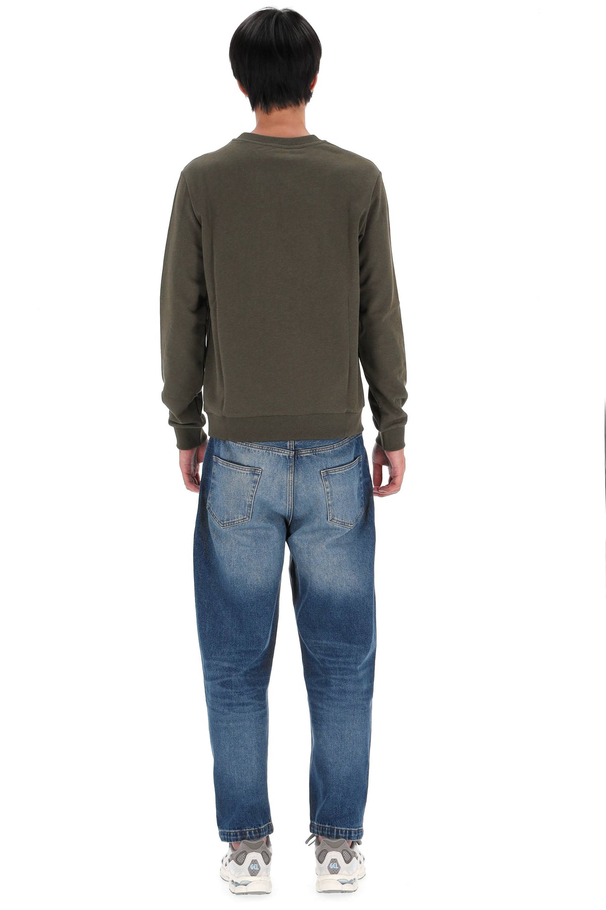 A.P.C. Felpa girocollo in cotone Rue Madame Paris COHGR M27913 KAKI