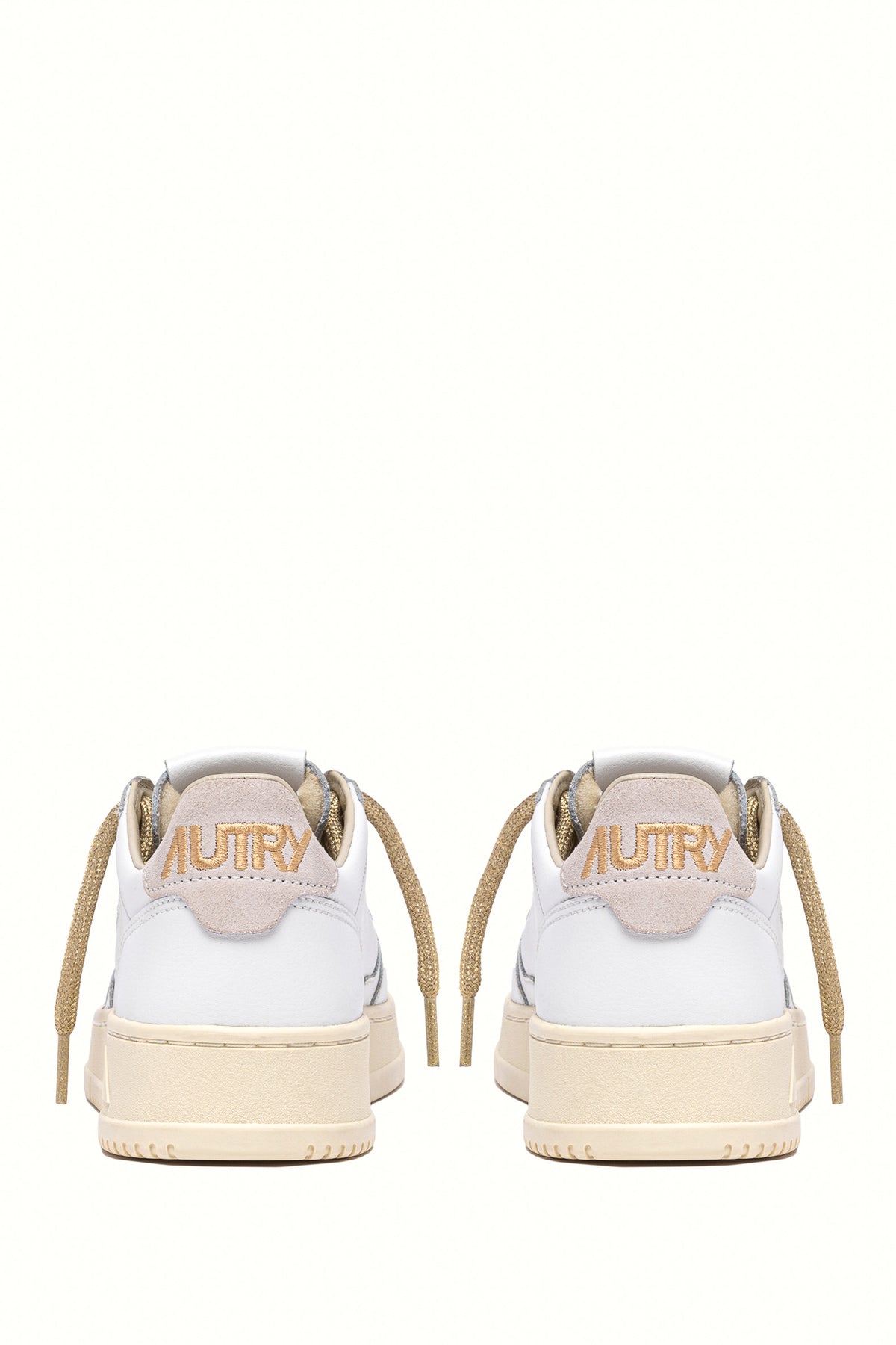 Autry Sneaker donna con lacci dorati mod. Medalist AULW SW01 WHT/WHT