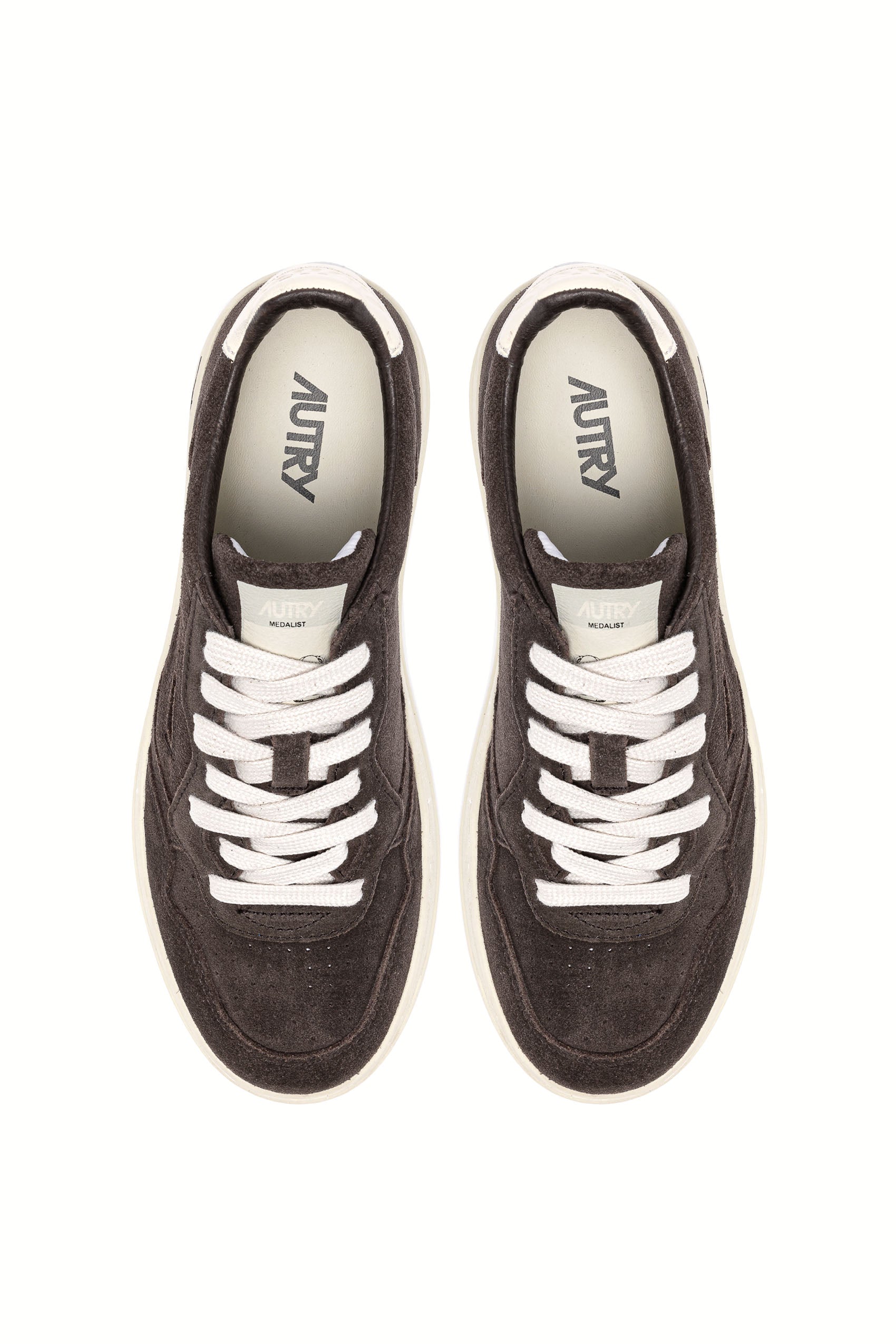 Autry Sneaker donna in nabuck mod. Medalist AULW UH08 MOKA/WHT