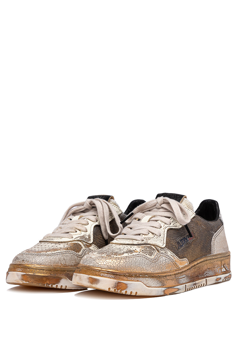Autry Sneaker donna SuperVintage in pelle e tela AVLW ME14 WHT/WHT