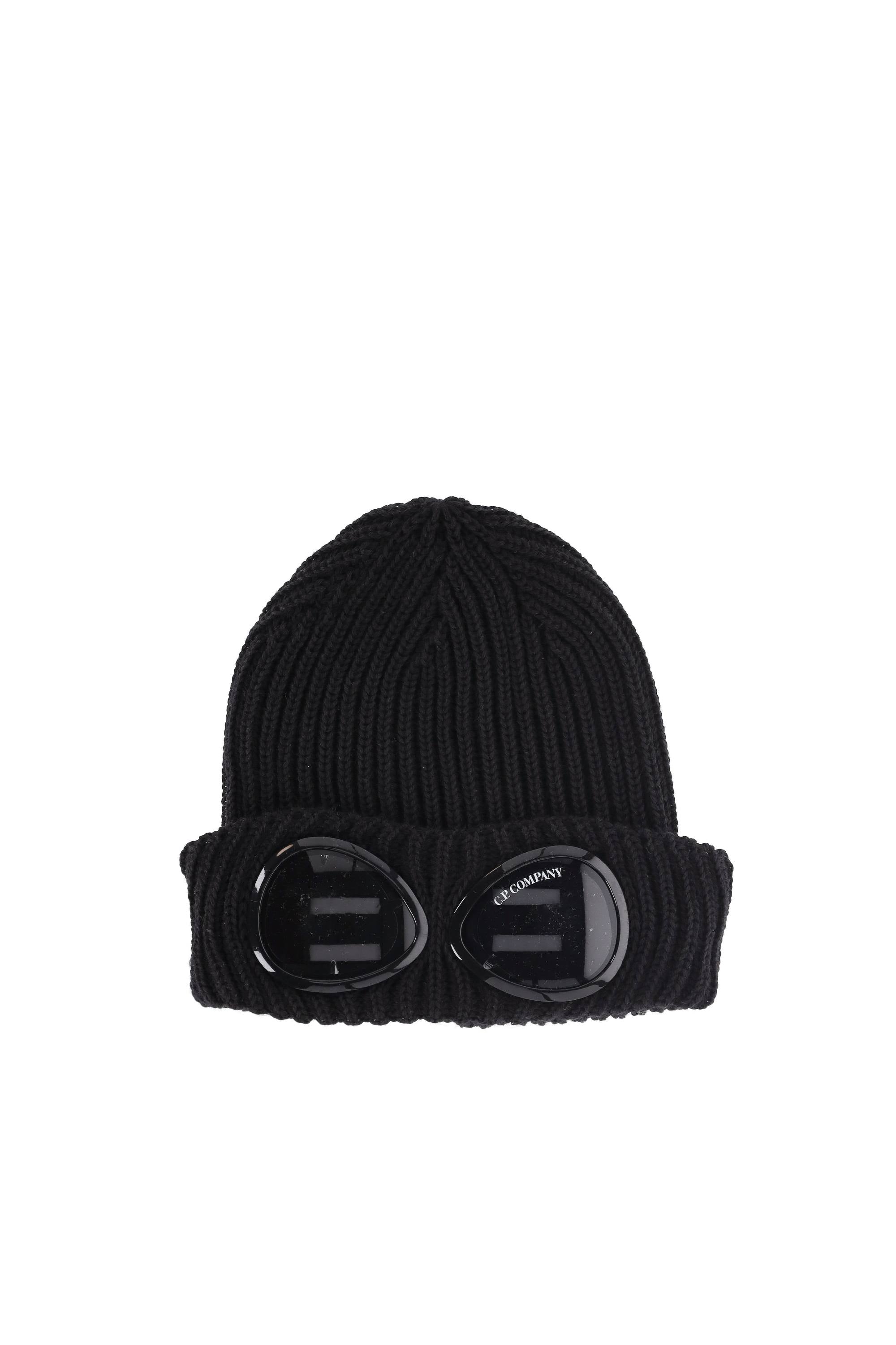 CP Company Cuffia in lana a coste con Goggle MAC742A00-5509A/2 999