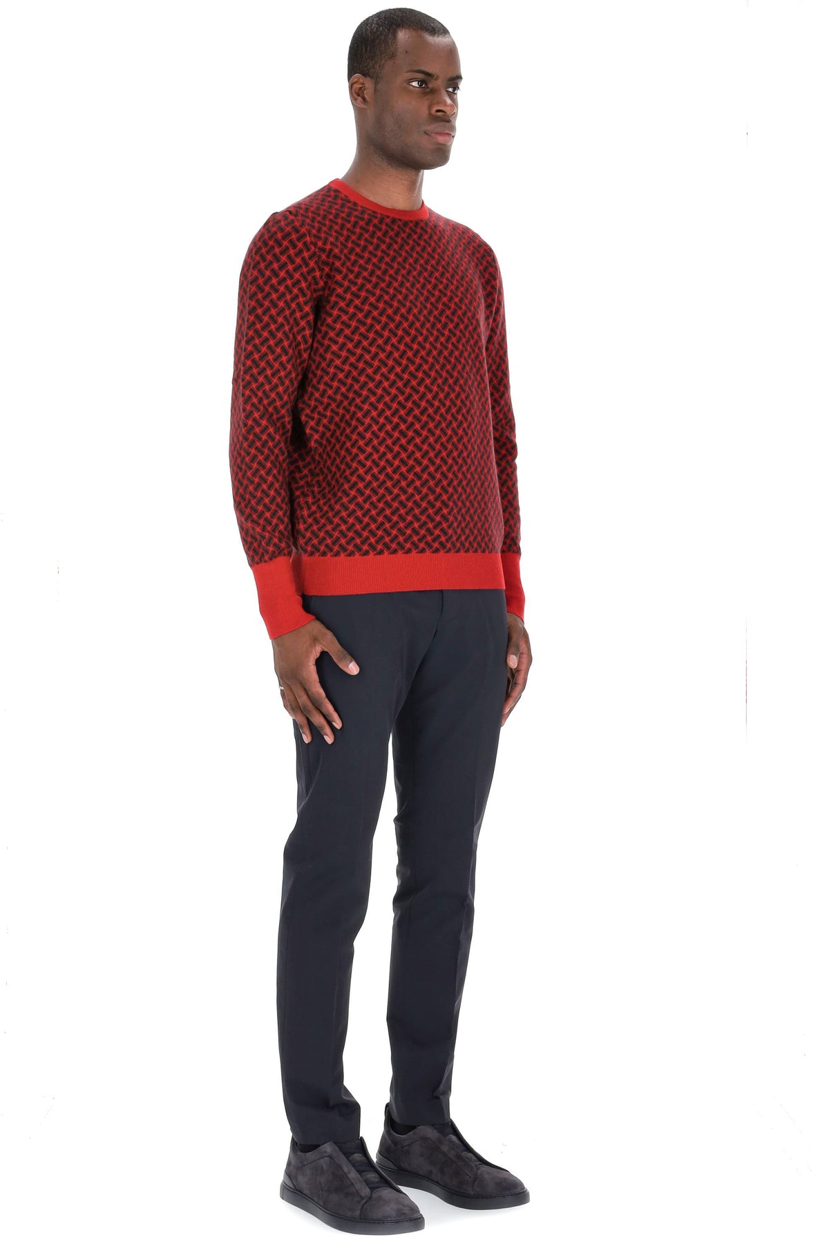 Drumohr Maglia girocollo biscottino in cashmere D2K103-2 RB45
