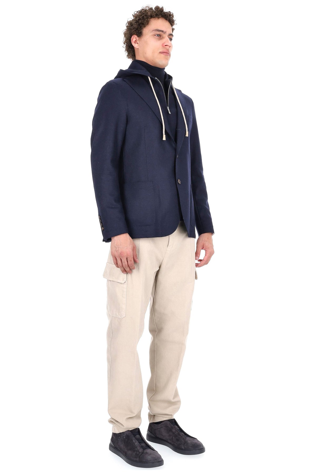 Eleventy Giacca in jersey di lana con pettorina staccabile L70GIAF02 JAC24018/2 11