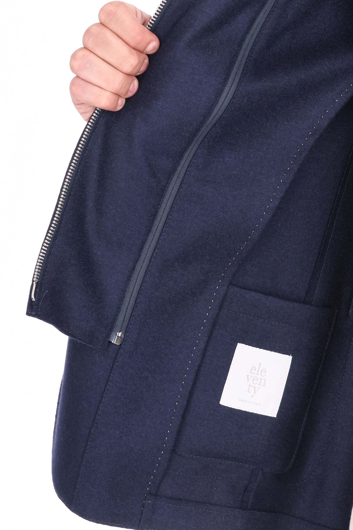 Eleventy Giacca in jersey di lana con pettorina staccabile L70GIAF02 JAC24018/2 11