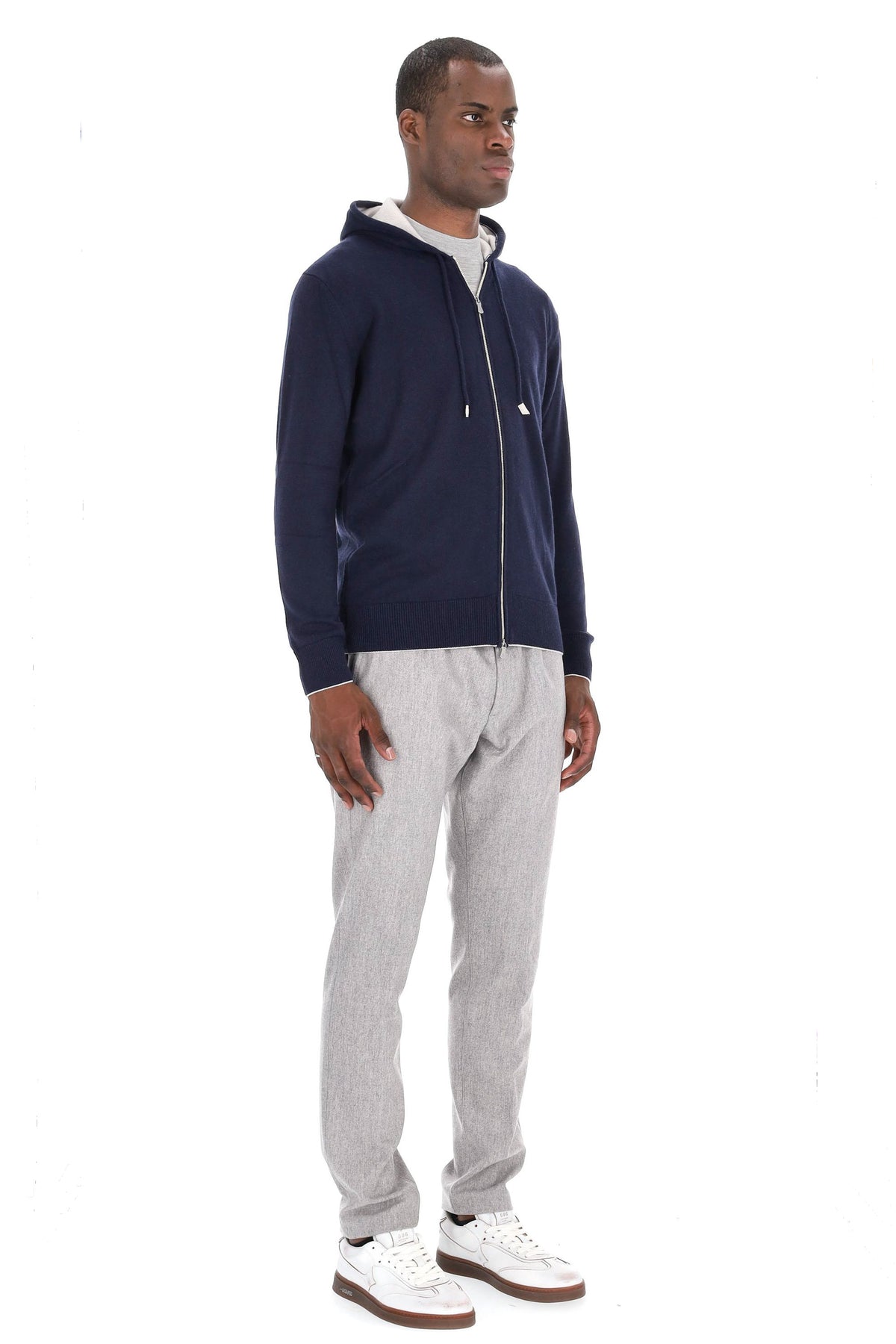 Eleventy Felpa full zip in puro cashmere X76MAGK33 MAG0K019 11-02