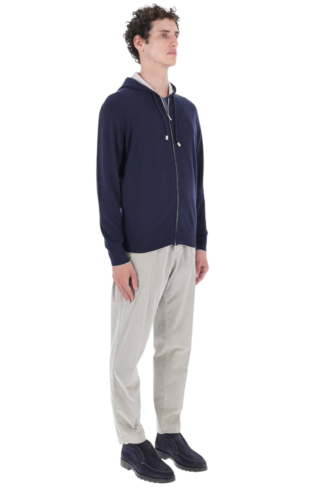 Eleventy Felpa full zip in puro cashmere X76MAGK33 MAG0K019 11-02