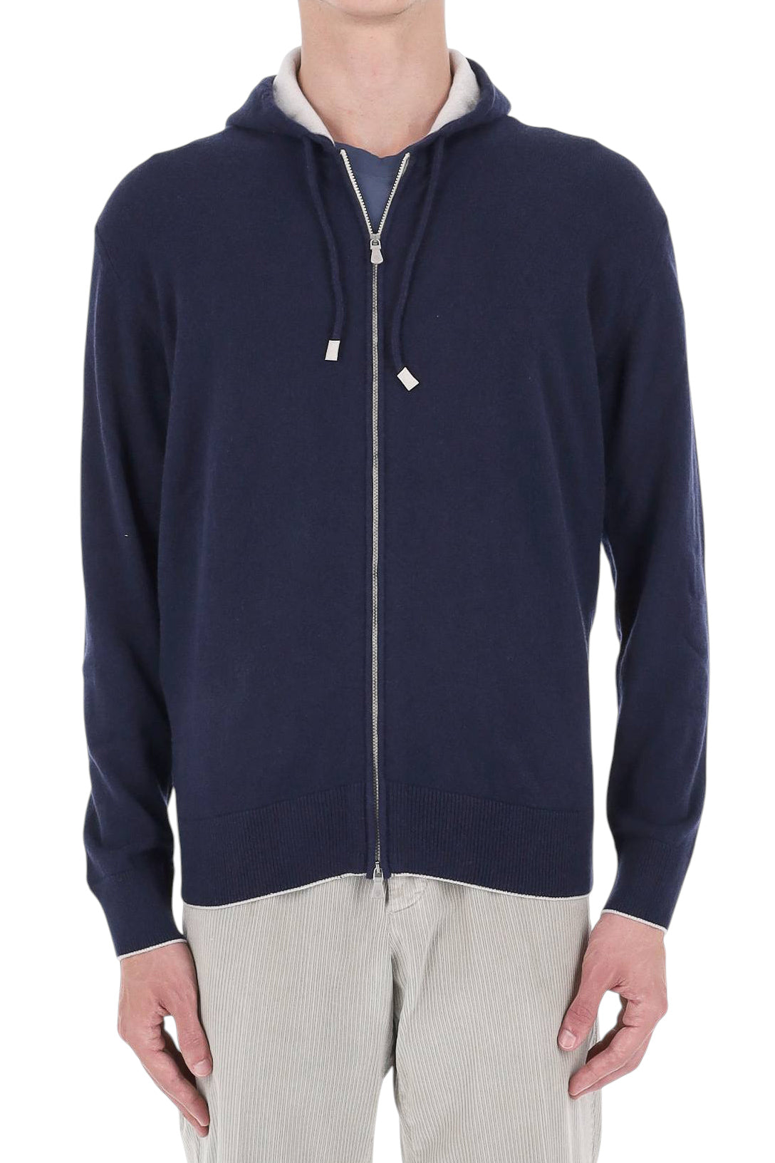 Eleventy Felpa full zip in puro cashmere X76MAGK33 MAG0K019 11-02