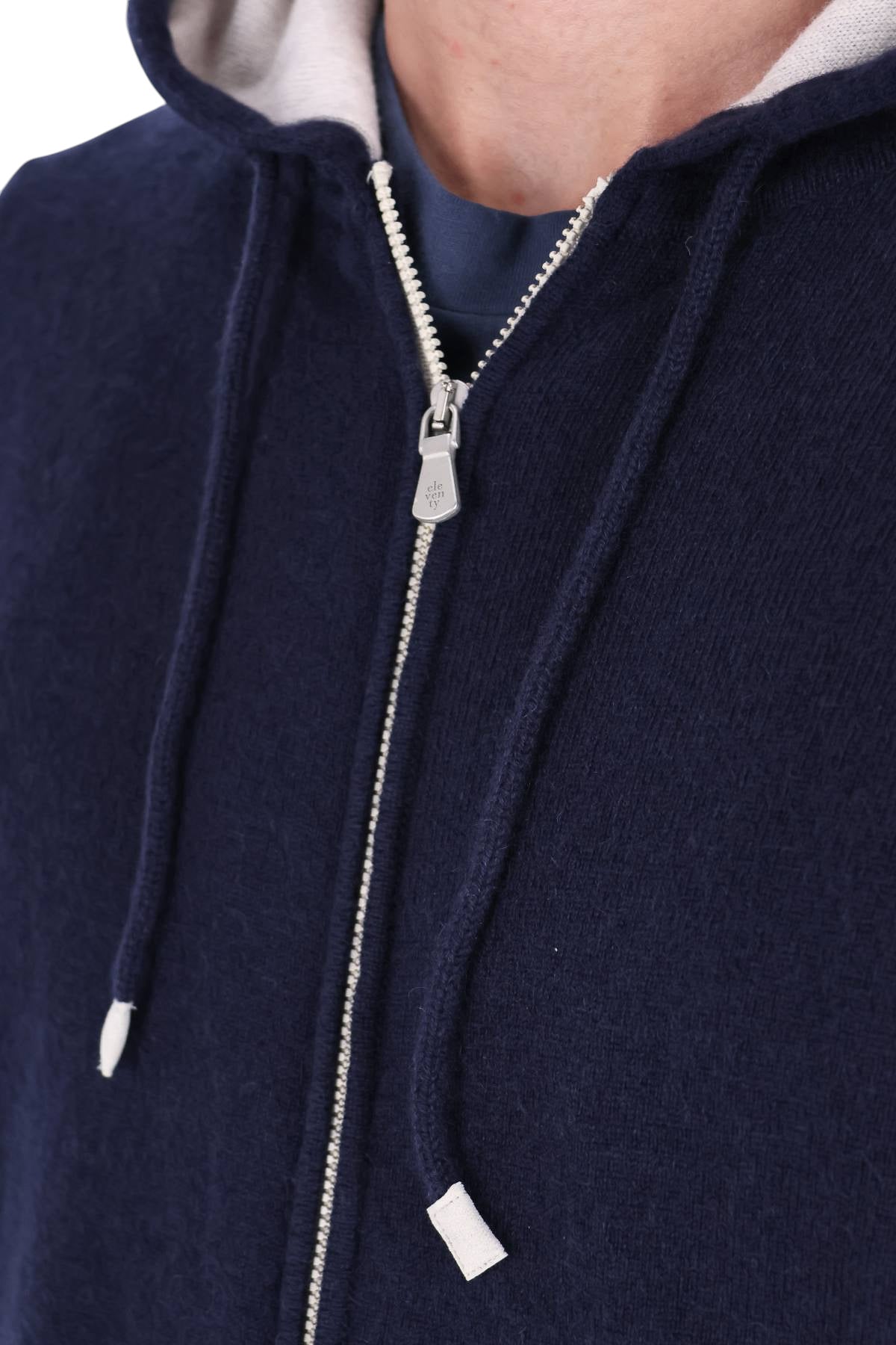 Eleventy Felpa full zip in puro cashmere X76MAGK33 MAG0K019 11-02