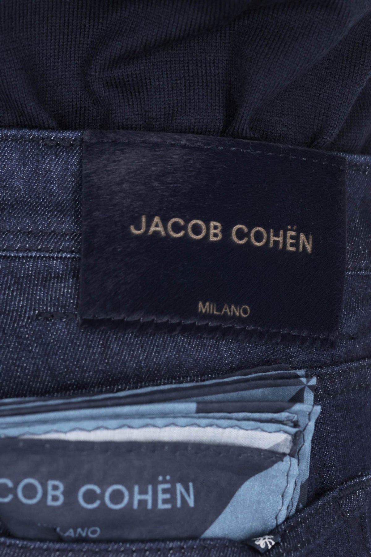 Jacob Cohen Jeans scuro in cotone comfort etichetta cavallino blu Nick fit JUX_QX006 N34 S3623/2 NICK 100D