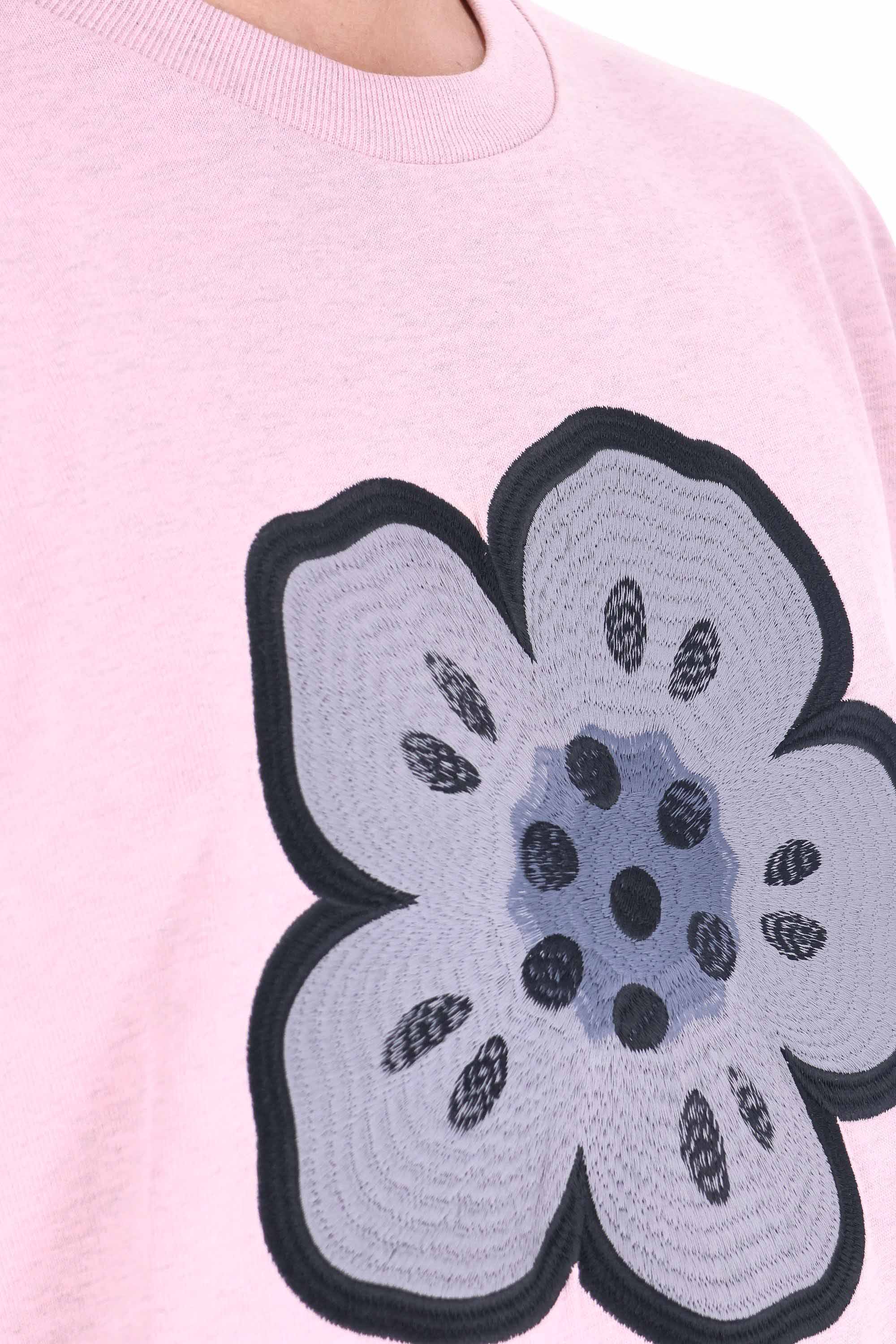 Kenzo T-shirt in cotone boke flower ricamato FF65TS4574SI 30