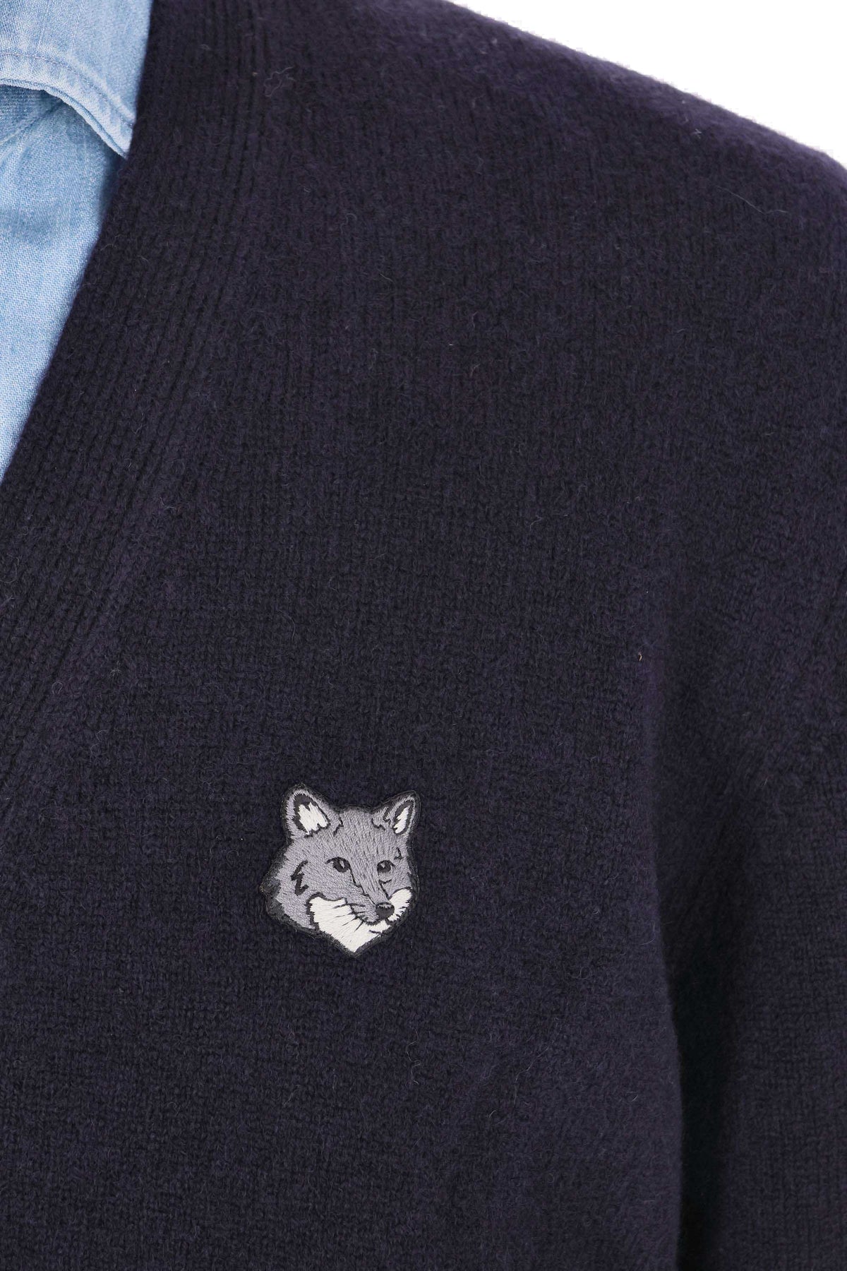 Maison Kitsuné Cardigan fox in lana comfort fit PM00502KT1006 0413