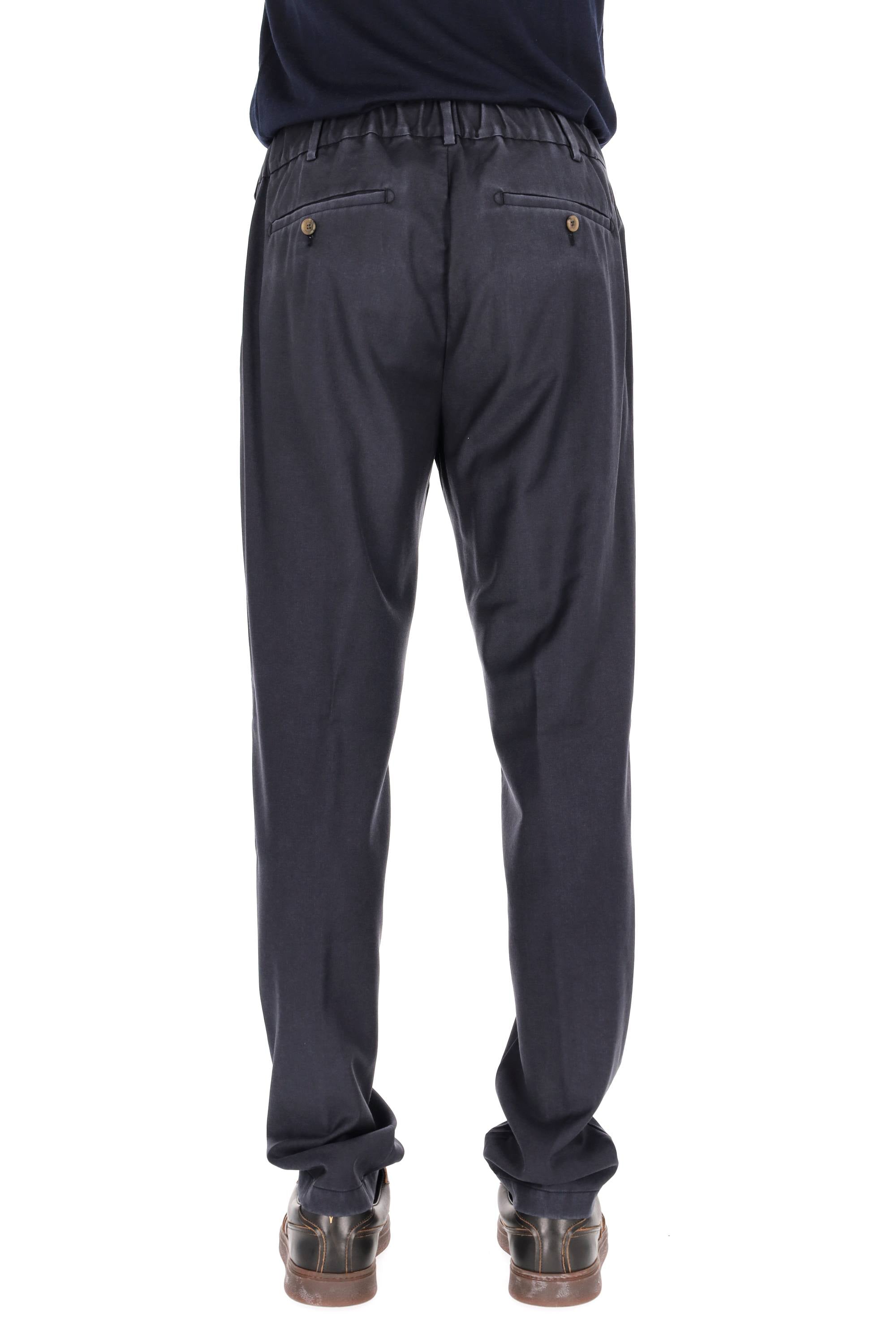 Myths Pantalone delavé in lana-cashmere con coulisse 25WM12L 99 037