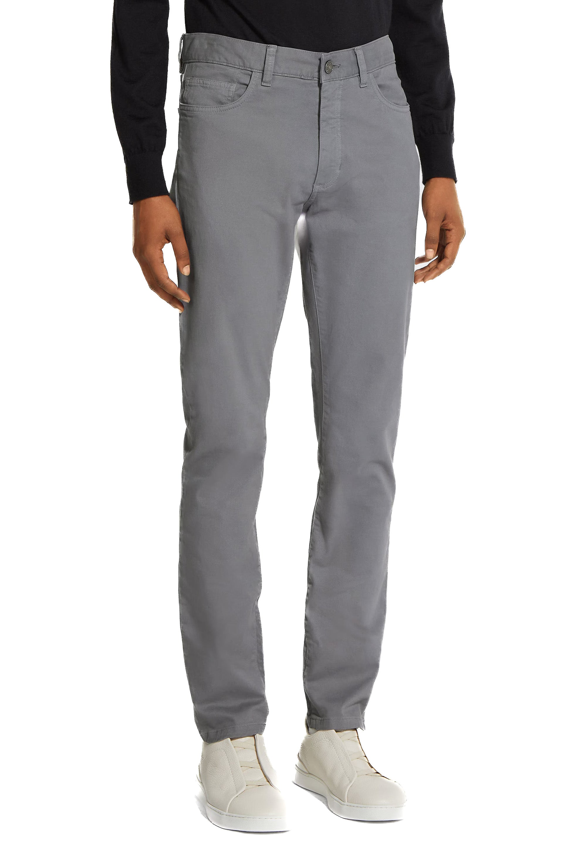 Zegna Jeans grigio chiaro comfort Roccia E8PZW CITY 415