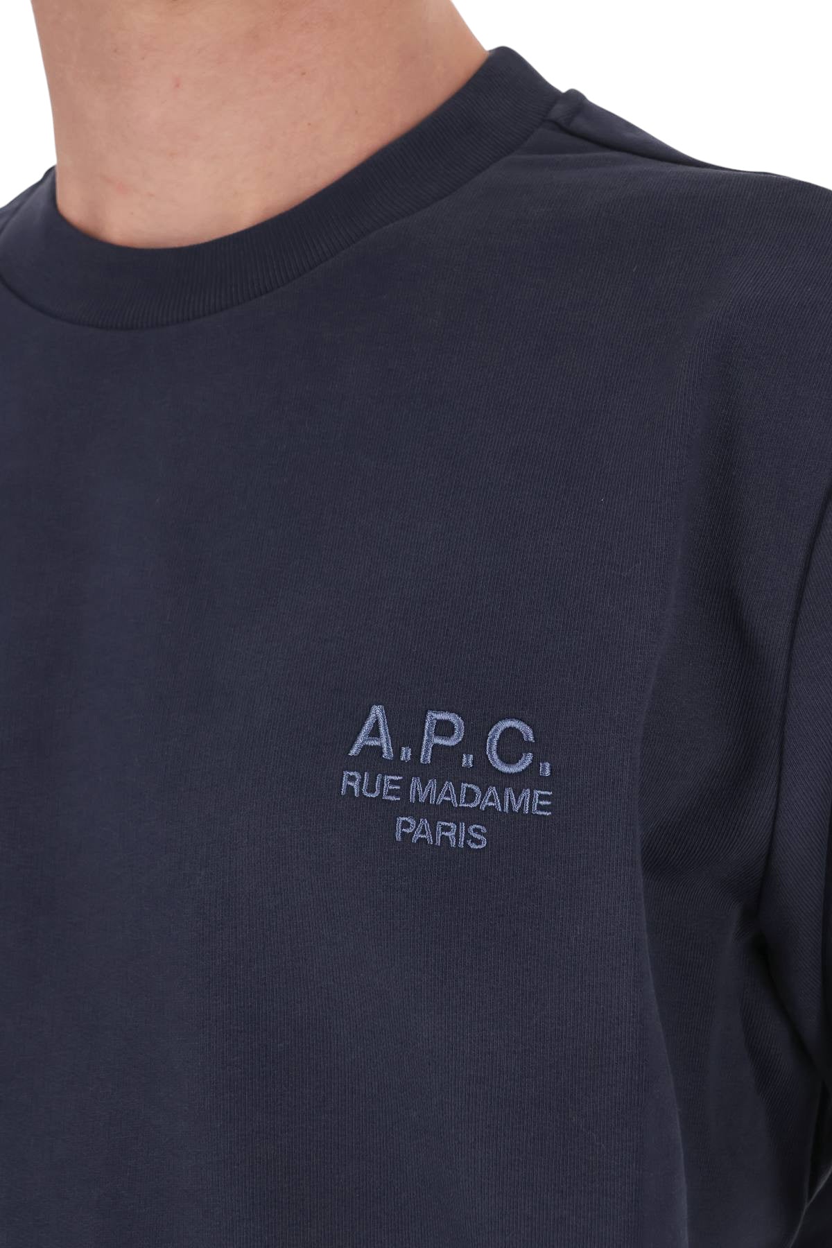 A.P.C. Felpa Rue Madame in cotone COHGR M27913 TIH-MARINE/BLEU