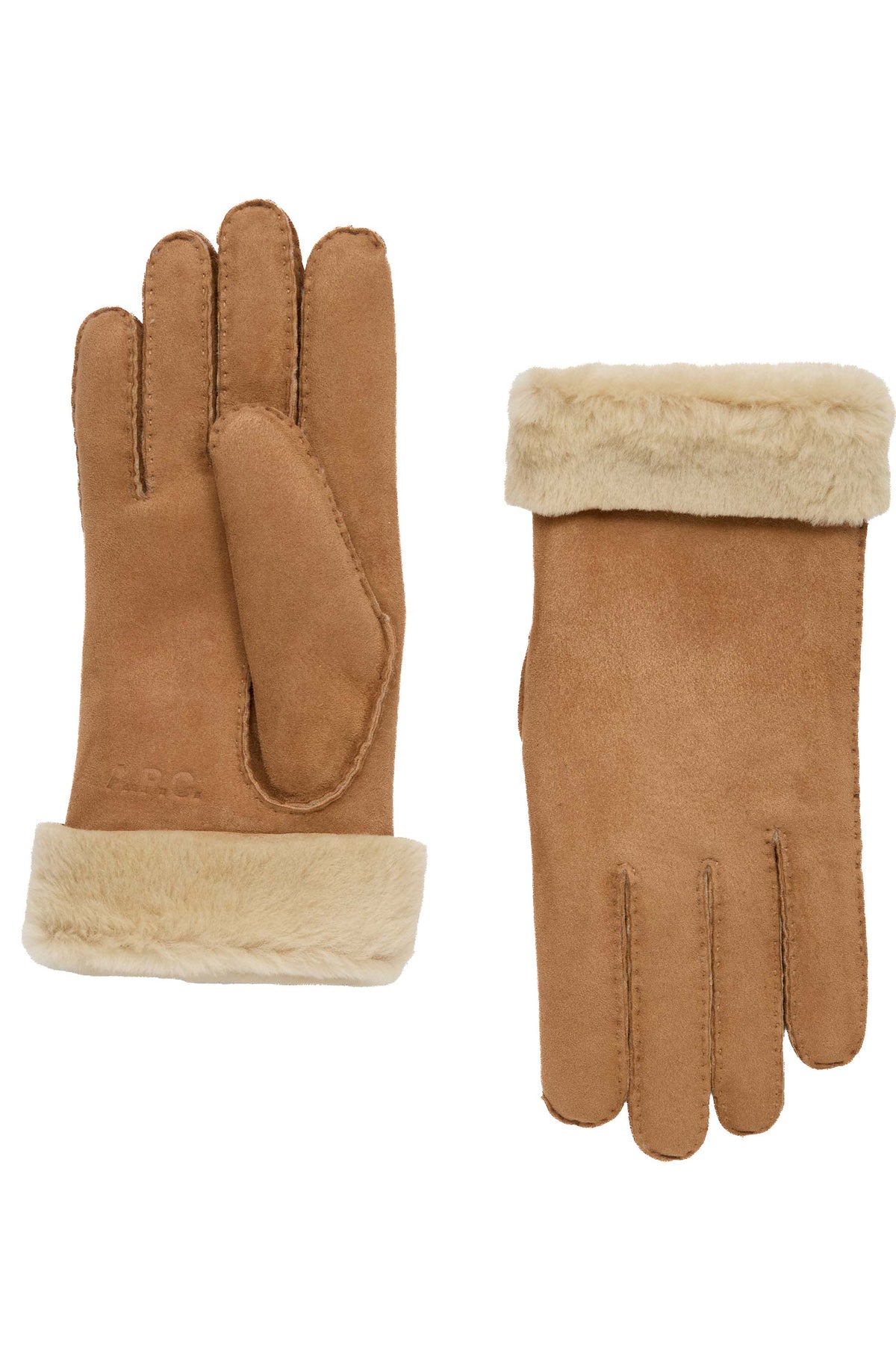 A.P.C. Guanti Lou in pelle PXCEF M64004 CAB-CAMEL