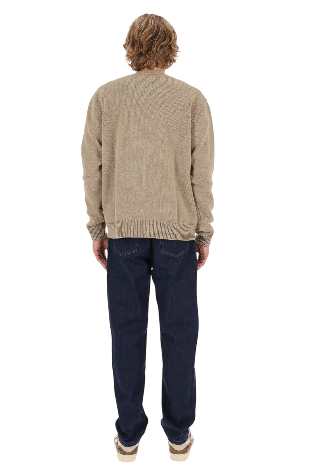 A.P.C. Cardigan Kevin in lana WOASW H22020 PBC-BEIGE CHINE