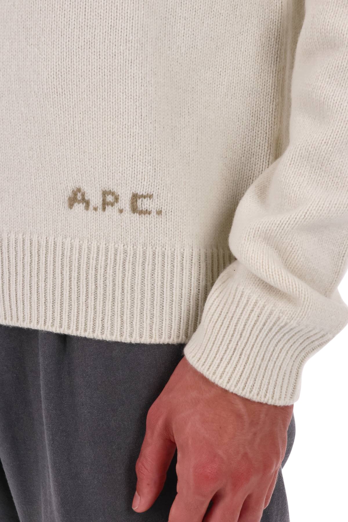A.P.C. Maglia girocollo Edmond in lana WOASW H23491 AAD-ECRU