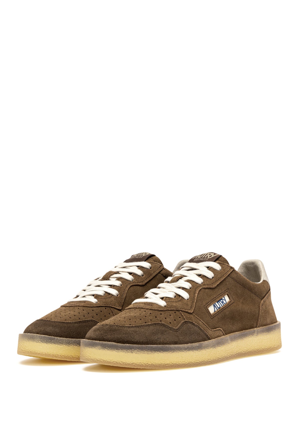 Autry Sneaker Medalist in camoscio Cigar/Feather Gray con suola traslucida AULM HQ05 SIGAR/FTGRAY