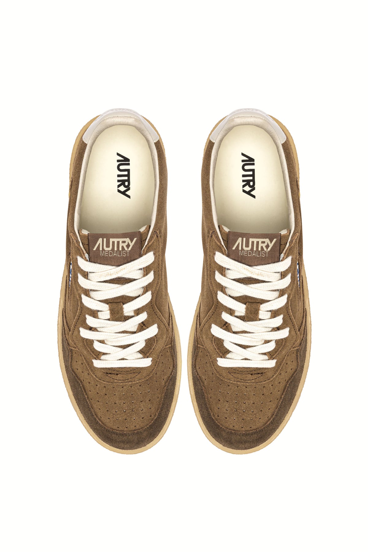 Autry Sneaker Medalist in camoscio Cigar/Feather Gray con suola traslucida AULM HQ05 SIGAR/FTGRAY