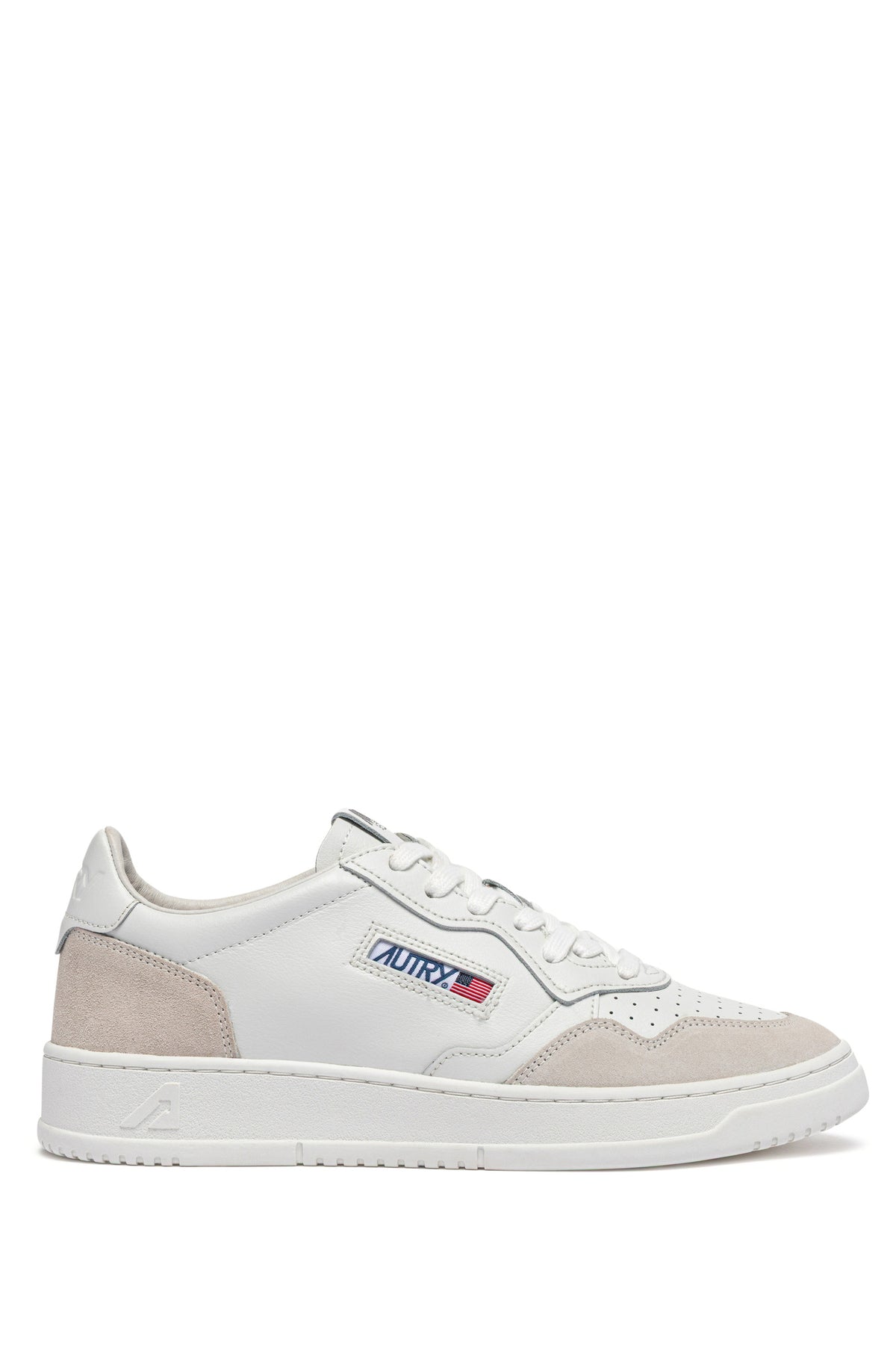 Sneaker Medalist in pelle e camoscio con suola bianca