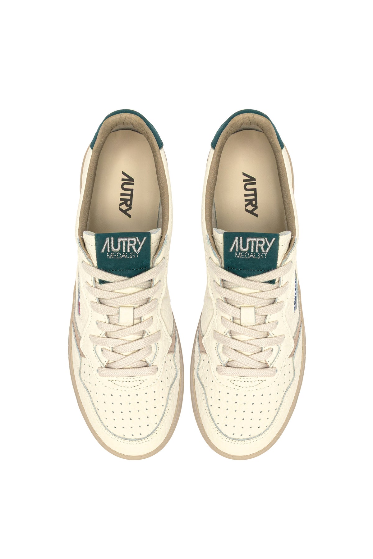 Autry Sneaker Medalist in pelle- nabuck-camoscio Dark Sea/Feather Gray AULM NE18 DARKSEA/FEATGRAY