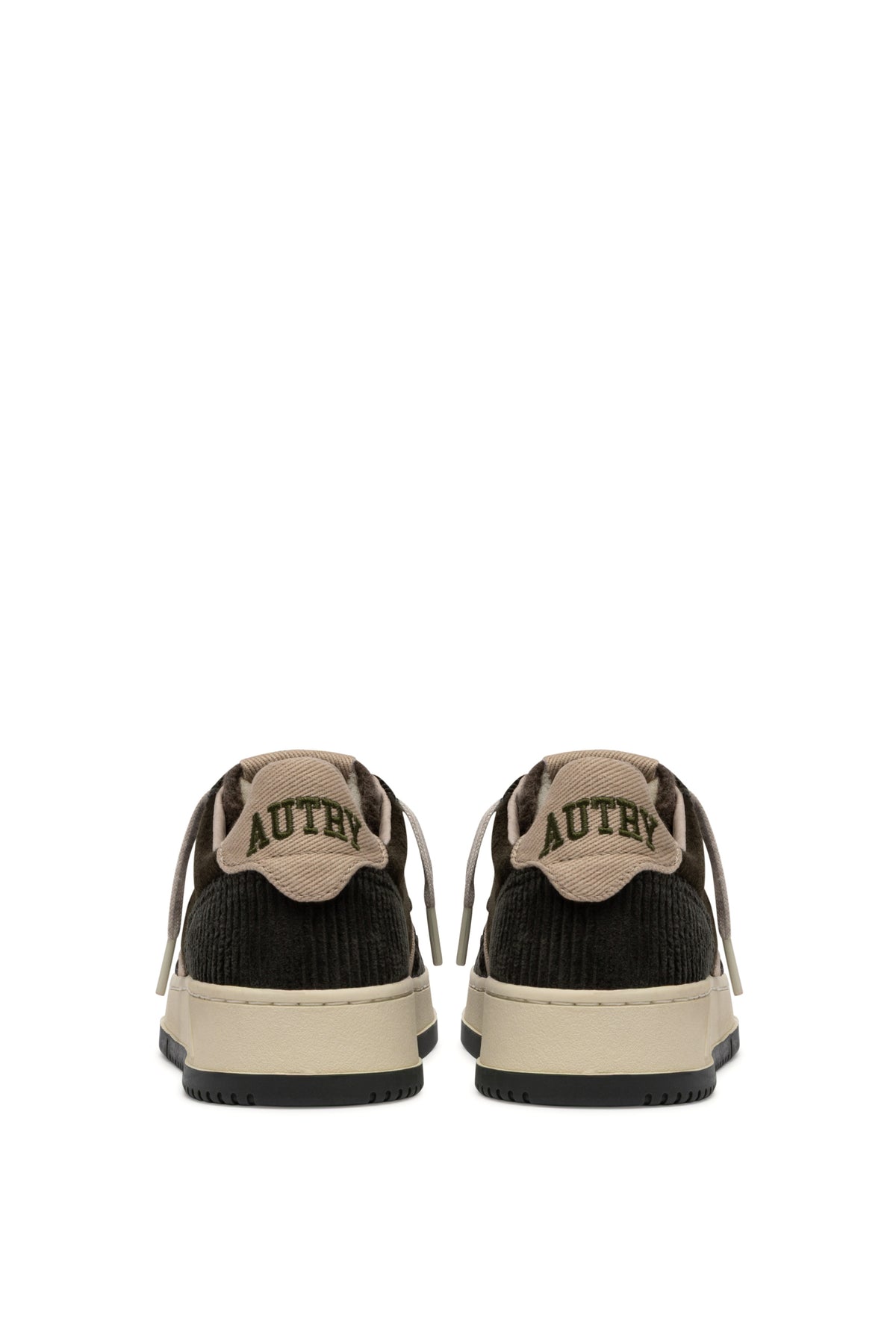 Autry Sneaker Medalist in velluto Brown/Climbing Ivy con mix di texture AULM S101 BROWN/CLIMB