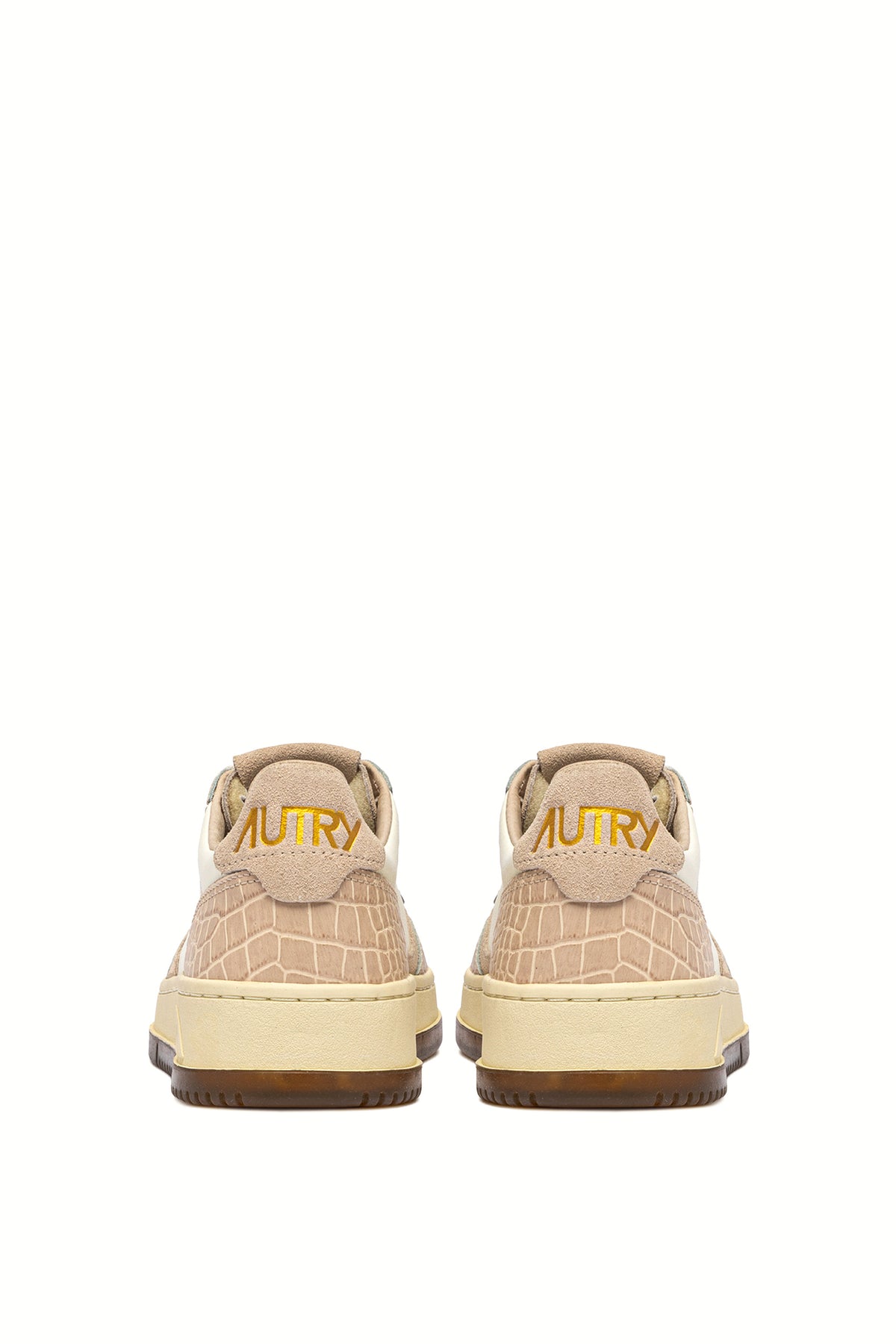 Autry Sneaker Medalist donna in pelle Marshmallow/Ivory con stampa cocco AULW CZ01 MRSH/IVORY