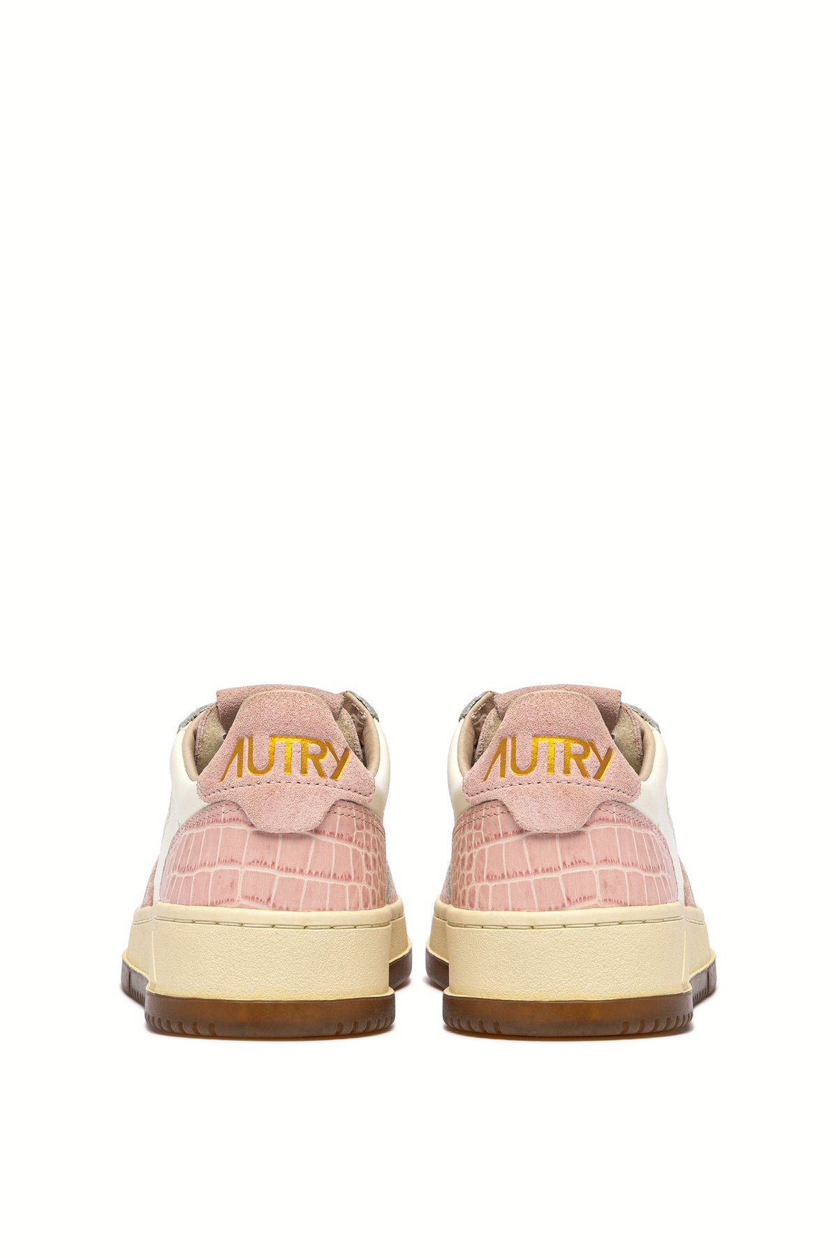 Autry Sneaker Medalist donna in pelle Marshmallow/Pink con stampa cocco AULW CZ03 MRSH/PINK