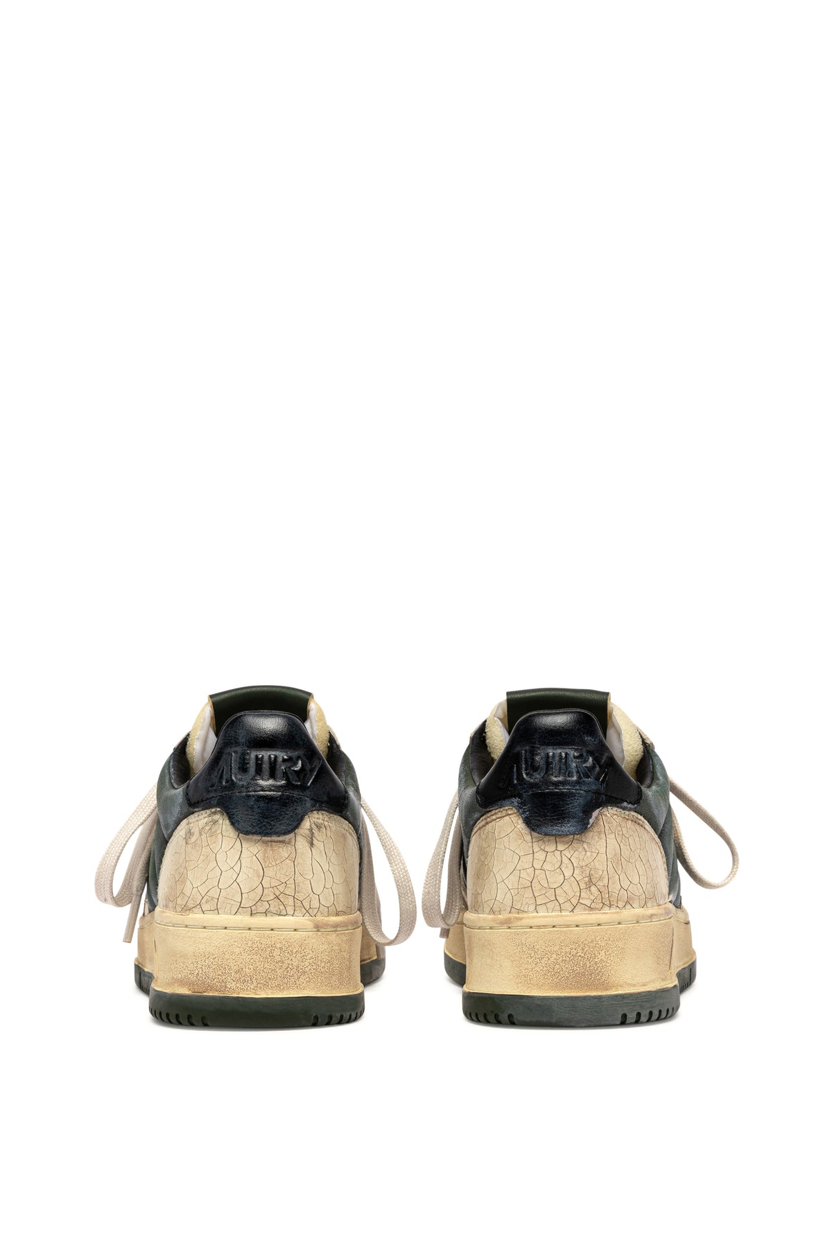 Autry Sneaker SuperVintage in pelle imbottita White Asper/Rifle Green AVLM AD02 WH AS/RF GR