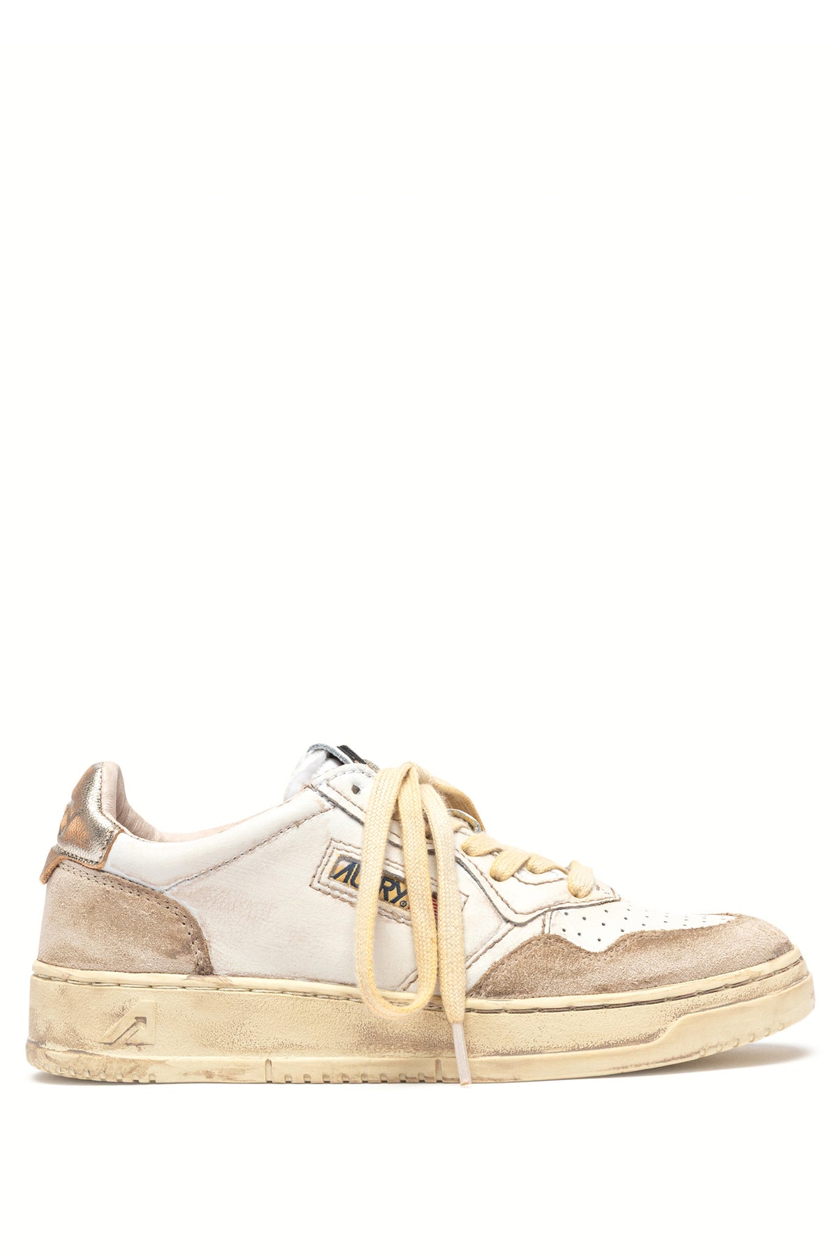 Autry Sneaker SuperVintage in pelle-camoscio bianco/Gold AVLM LS75 WHT/GOLD