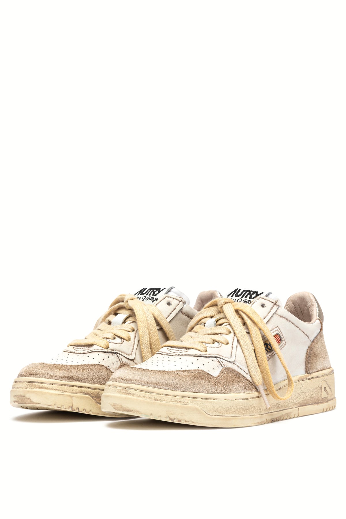 Autry Sneaker SuperVintage in pelle-camoscio bianco/Gold AVLM LS75 WHT/GOLD
