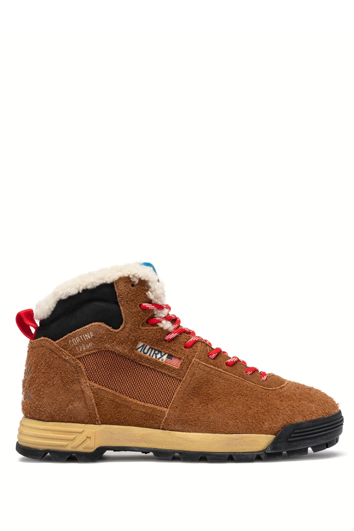 Autry Sneaker Malga in camoscio Chestnut/Red HBMM ND14 CHEST/RED
