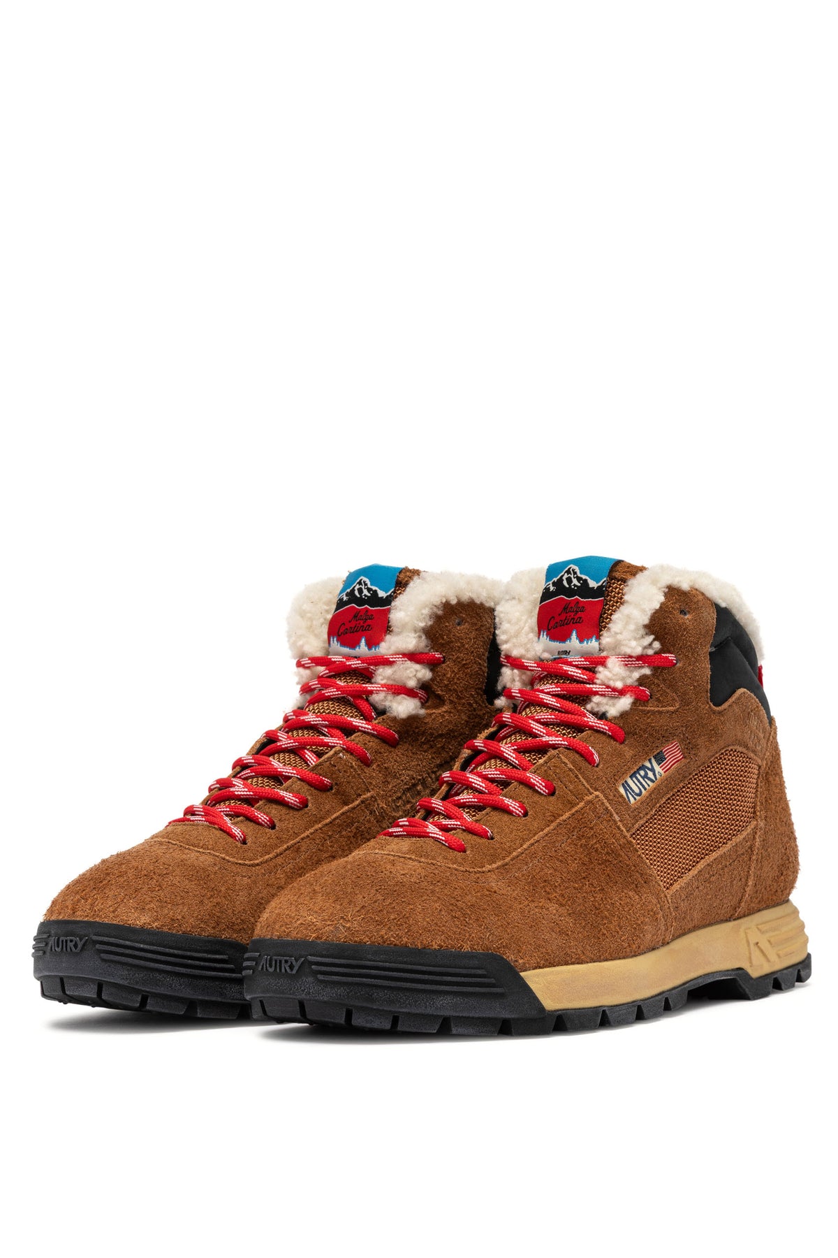 Autry Sneaker Malga in camoscio Chestnut/Red HBMM ND14 CHEST/RED