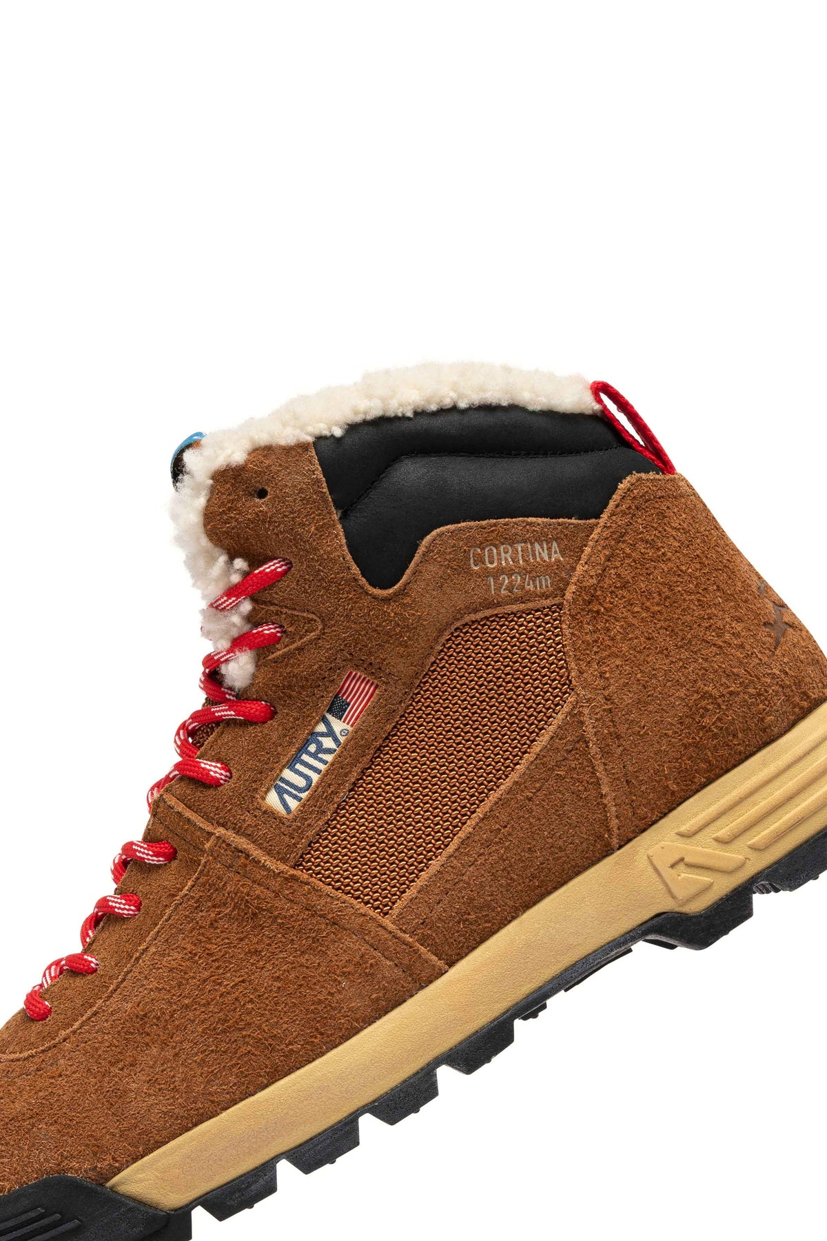 Autry Sneaker Malga in camoscio Chestnut/Red HBMM ND14 CHEST/RED