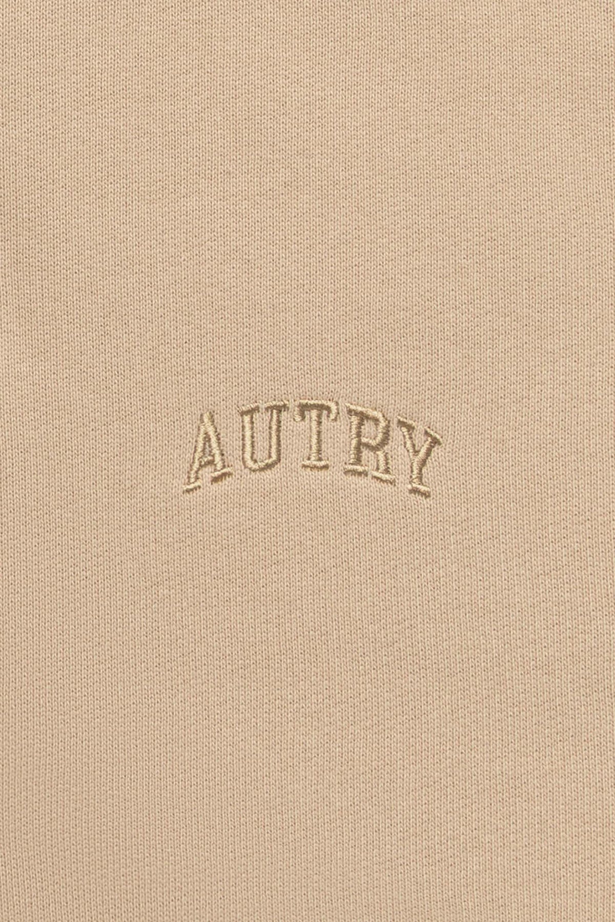 Autry Felpa zip unisex in heavy jersey di cotone Sediment con cappuccio HIPX 121N SEDIMENT