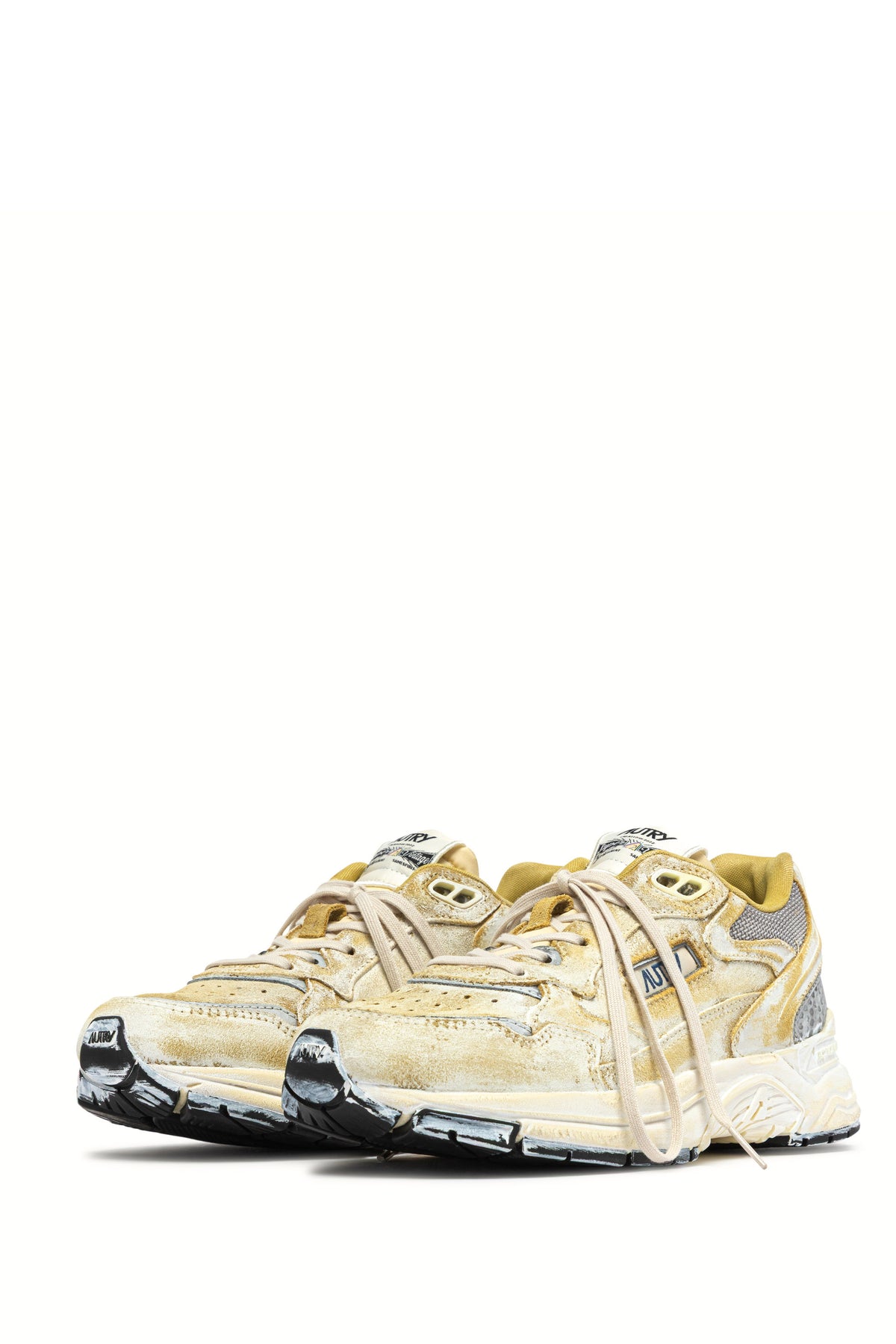 Autry Sneaker Hyperway SuperVintage donna in camoscio e mesh Yellow/Silver HVLW JB03 YELLOW/SILV